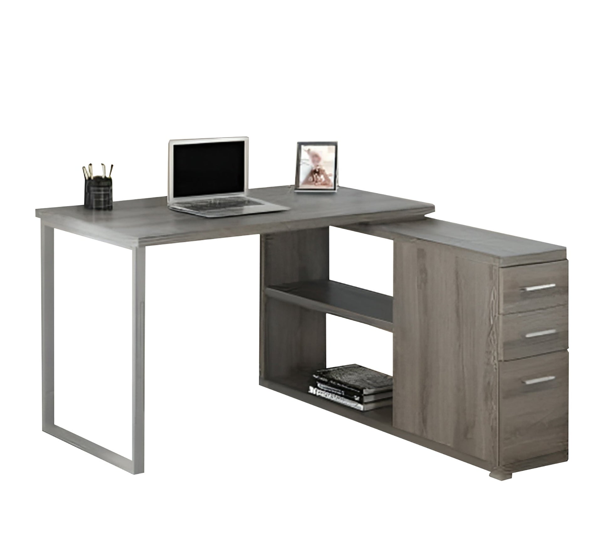 Gray Youth Study Desk: Stylish & Functional - Vitrine Furniture - Furniture