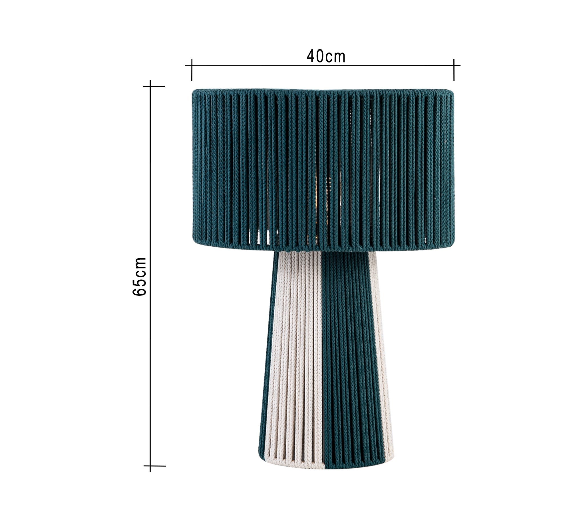 Green and white lampshade with overlapping patterns - Vitrine Furniture - Lighting
