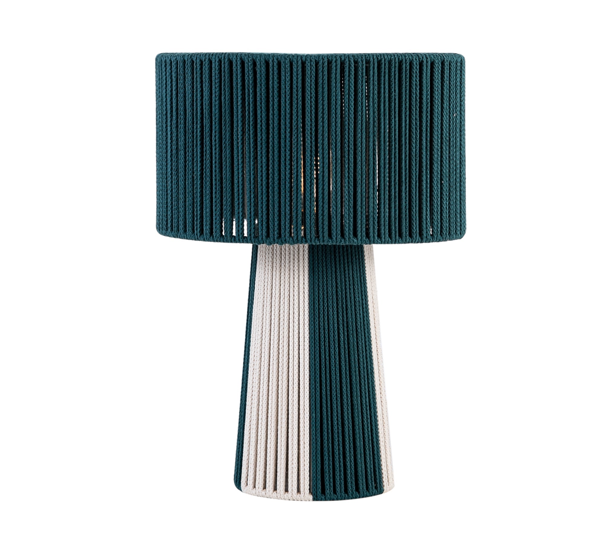 Green and white lampshade with overlapping patterns - Vitrine Furniture - Lighting