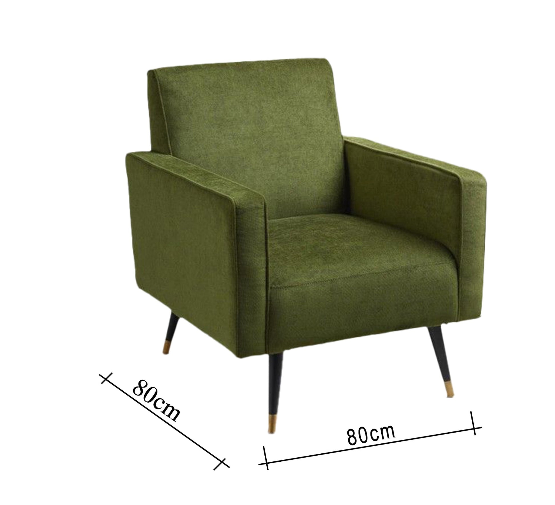 Green cashmere foot - chair with thin armrests - Vitrine Furniture - Chairs & Chaise lounge
