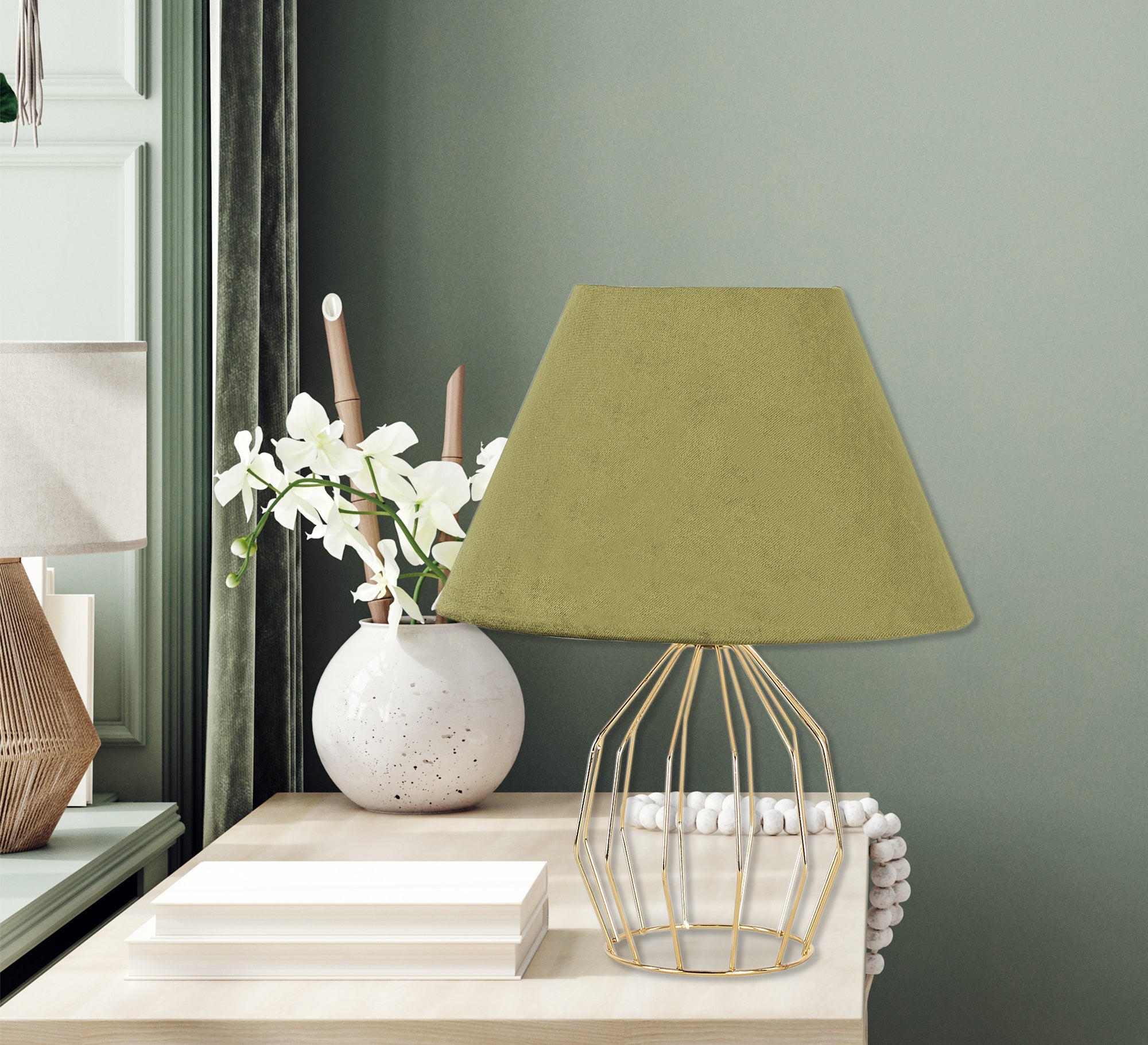 Green conical lampshade - Vitrine Furniture - Lighting
