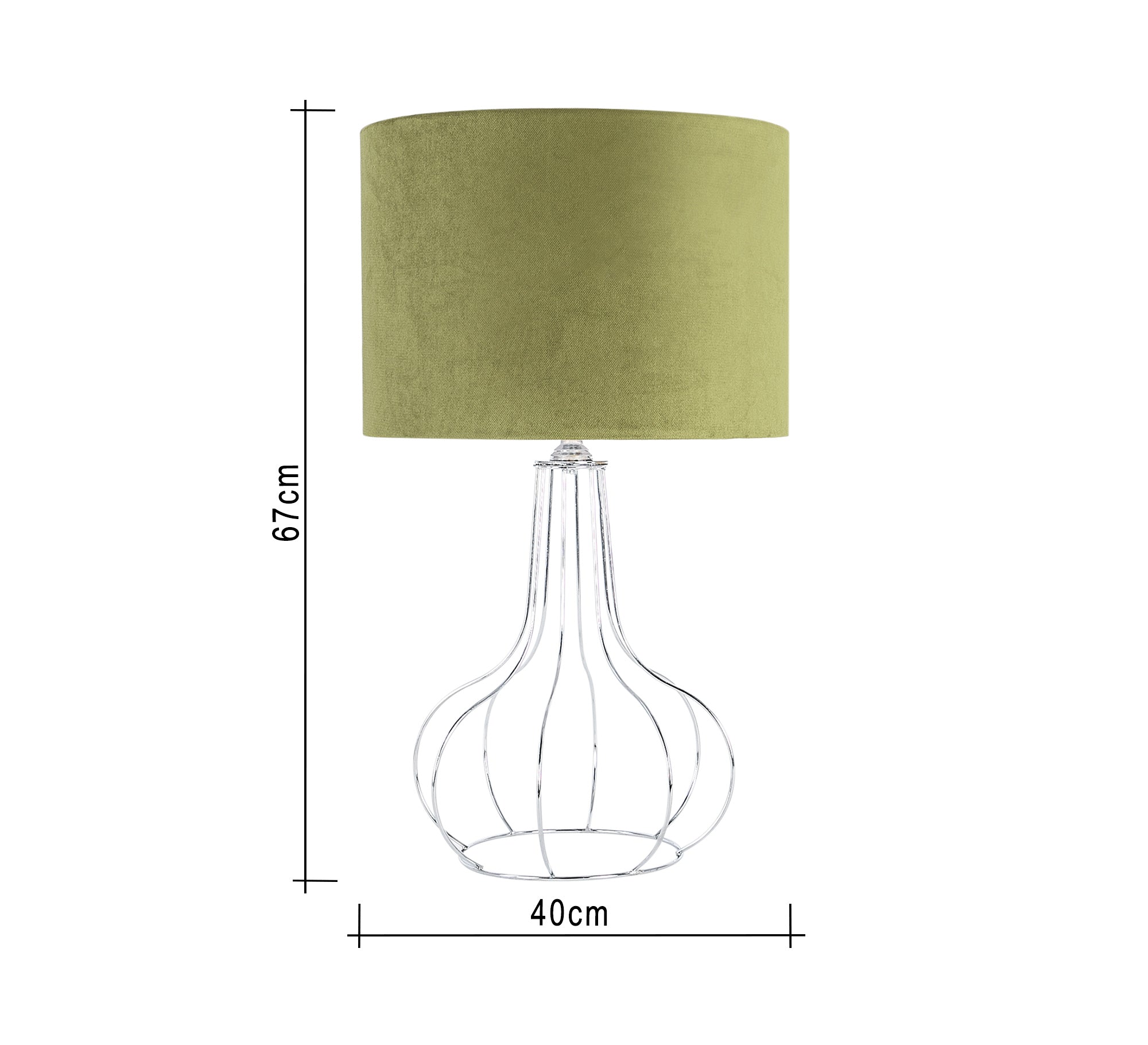Green cylindrical lampshade - Vitrine Furniture - Lighting