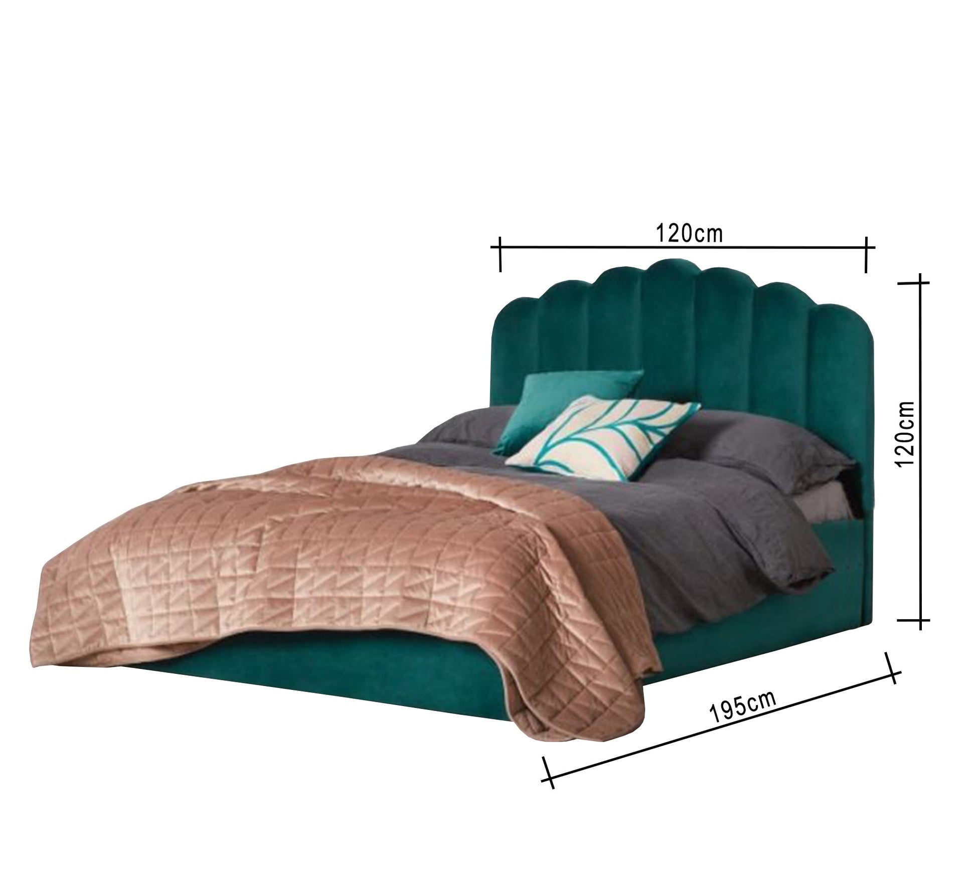 Green single bed - Vitrine Furniture - Furniture
