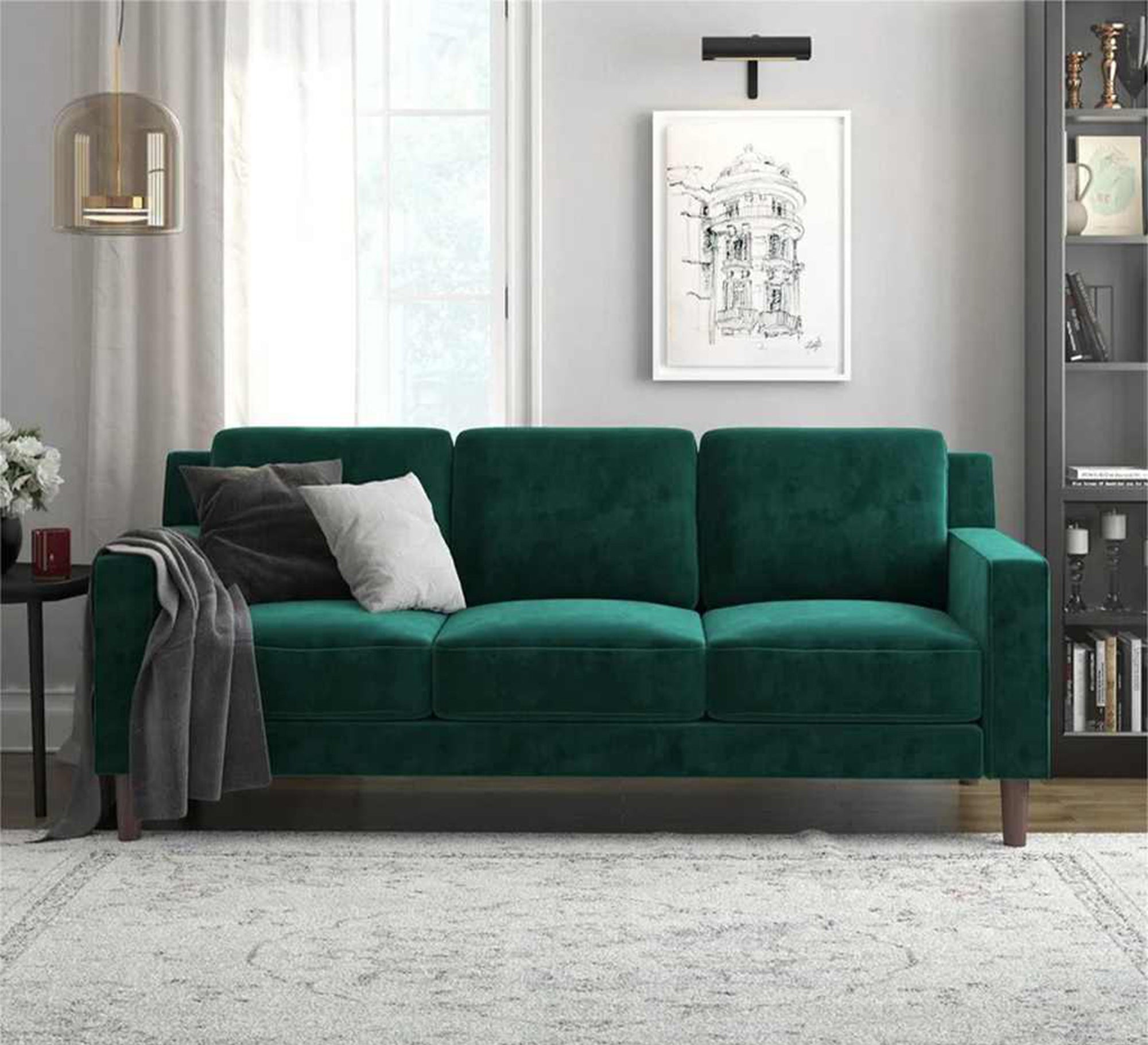 Green triple sofa - Vitrine Furniture - Furniture