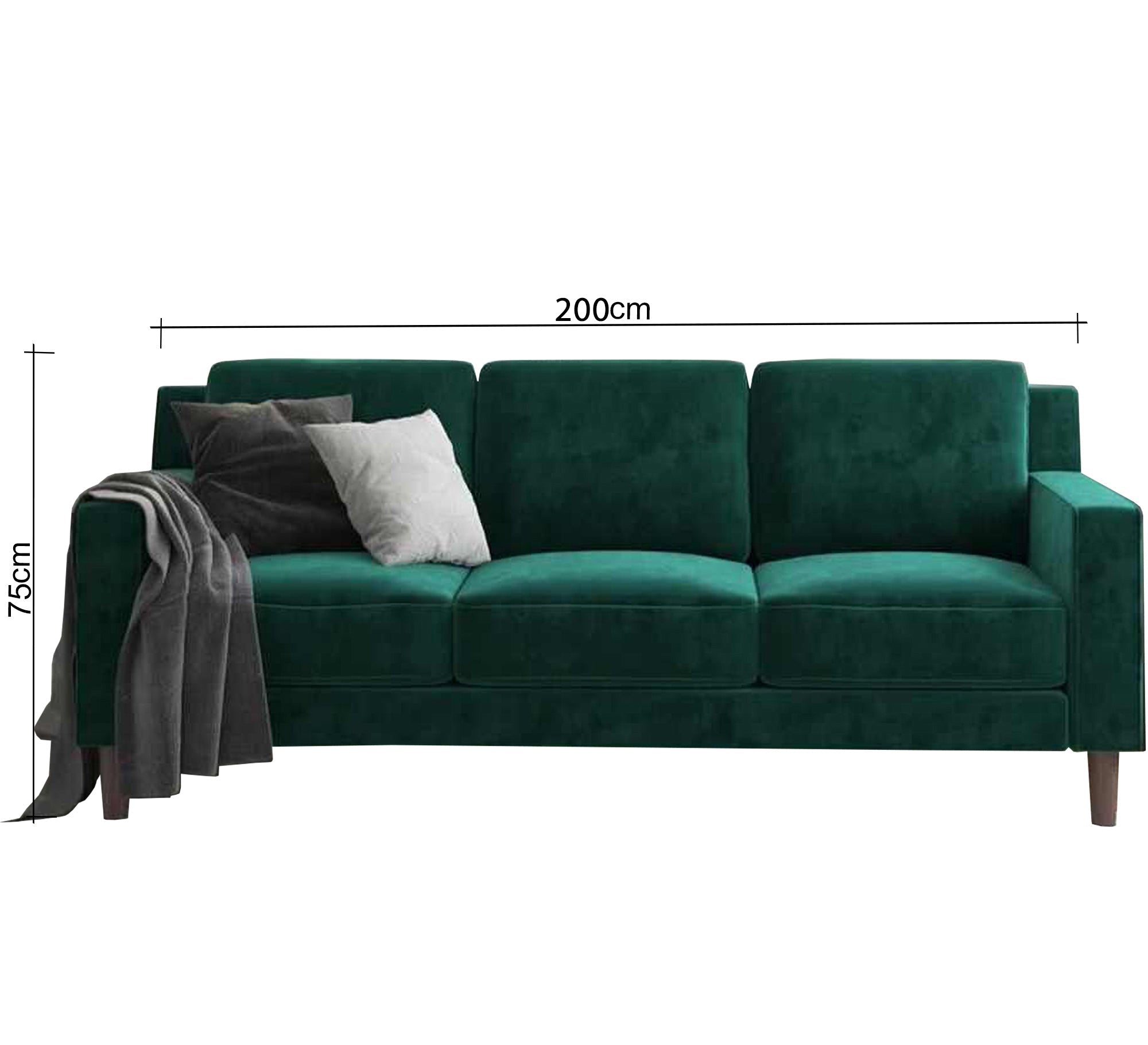 Green triple sofa - Vitrine Furniture - Sofas