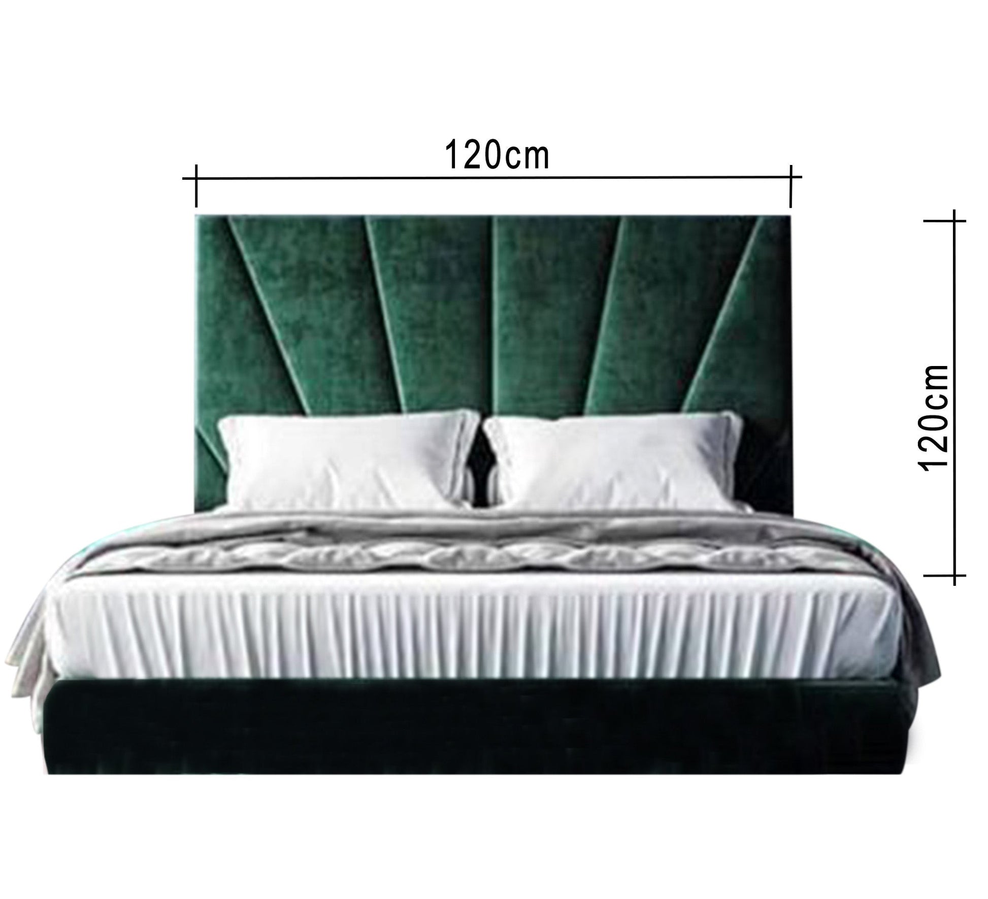 Green upholstered bed - Vitrine Furniture - Kids Rooms