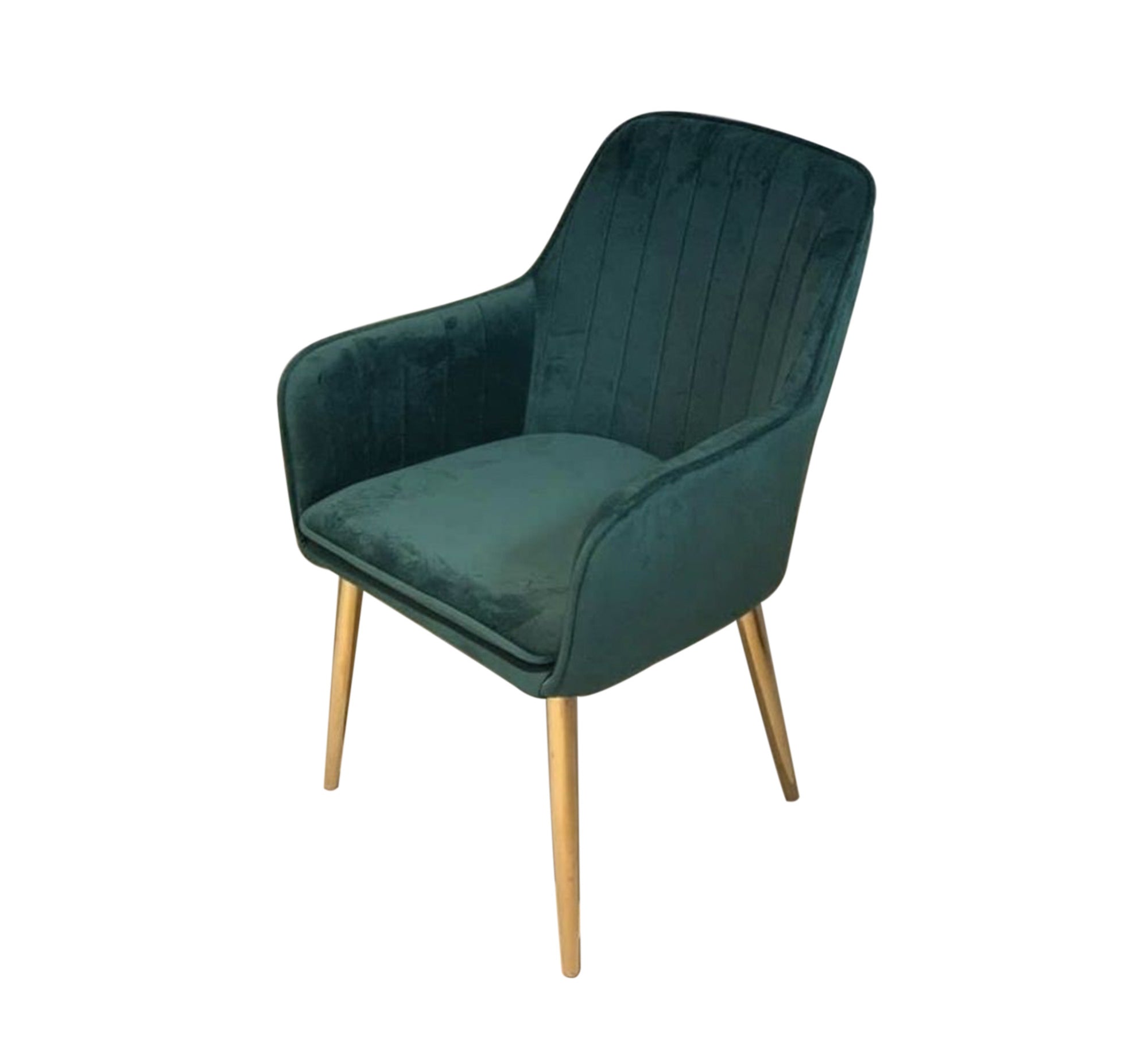 Green upholstered chair with armrests - Vitrine Furniture - Furniture