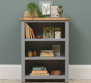 Grey bookcase with a rustic - chic design - Vitrine Furniture - Furniture