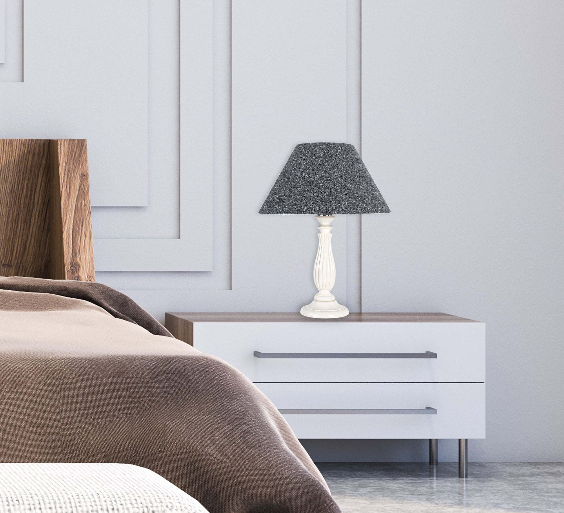 Grey Cone Table Lamp - Vitrine Furniture - Lighting