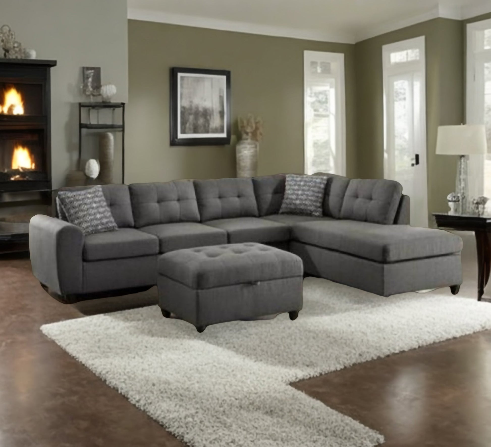 Grey corner and buff - Vitrine Furniture - Furniture