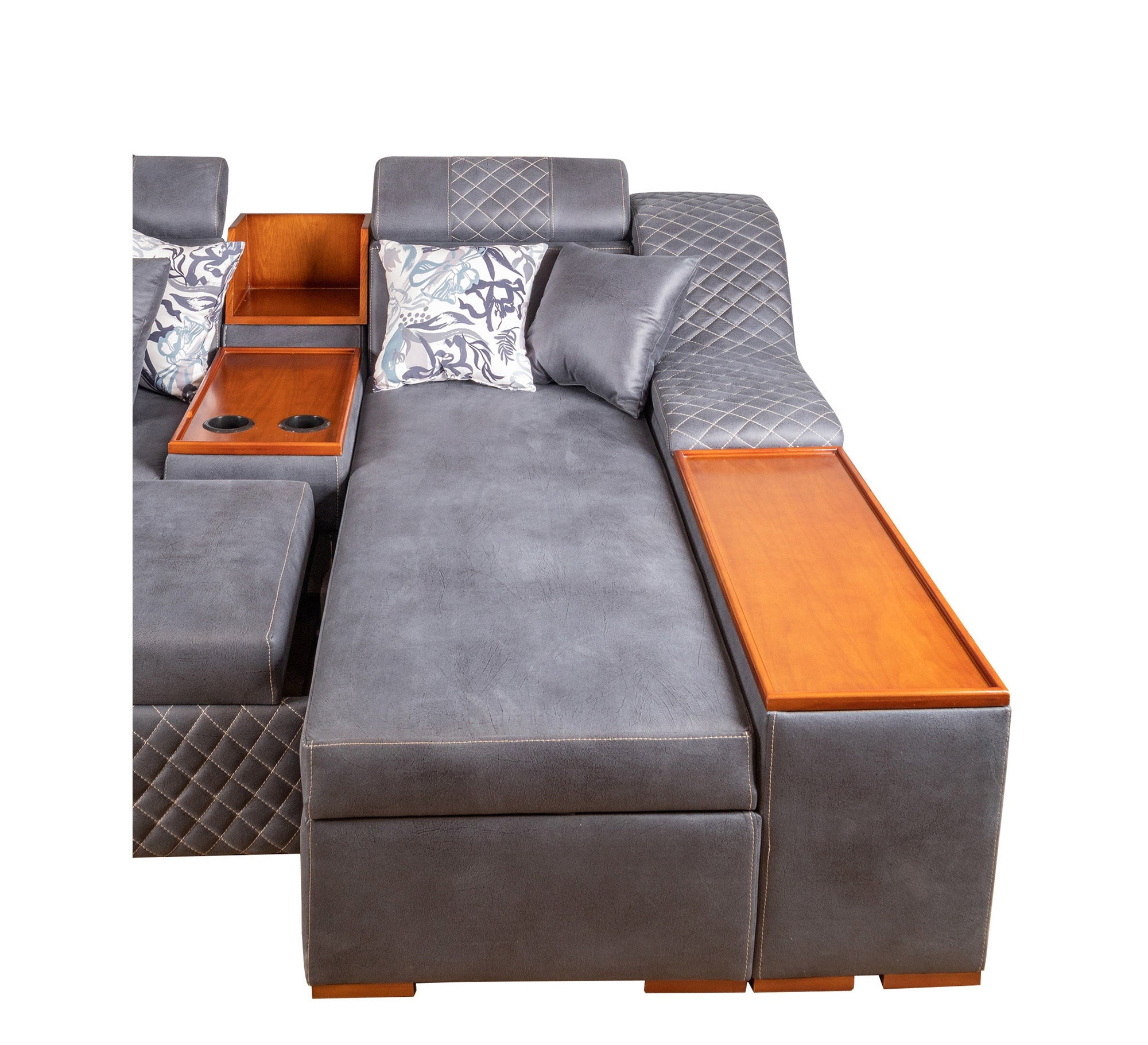 Grey Corner Sofa Set, Modern Comfort Redefined - Vitrine Furniture - Living room Sofas