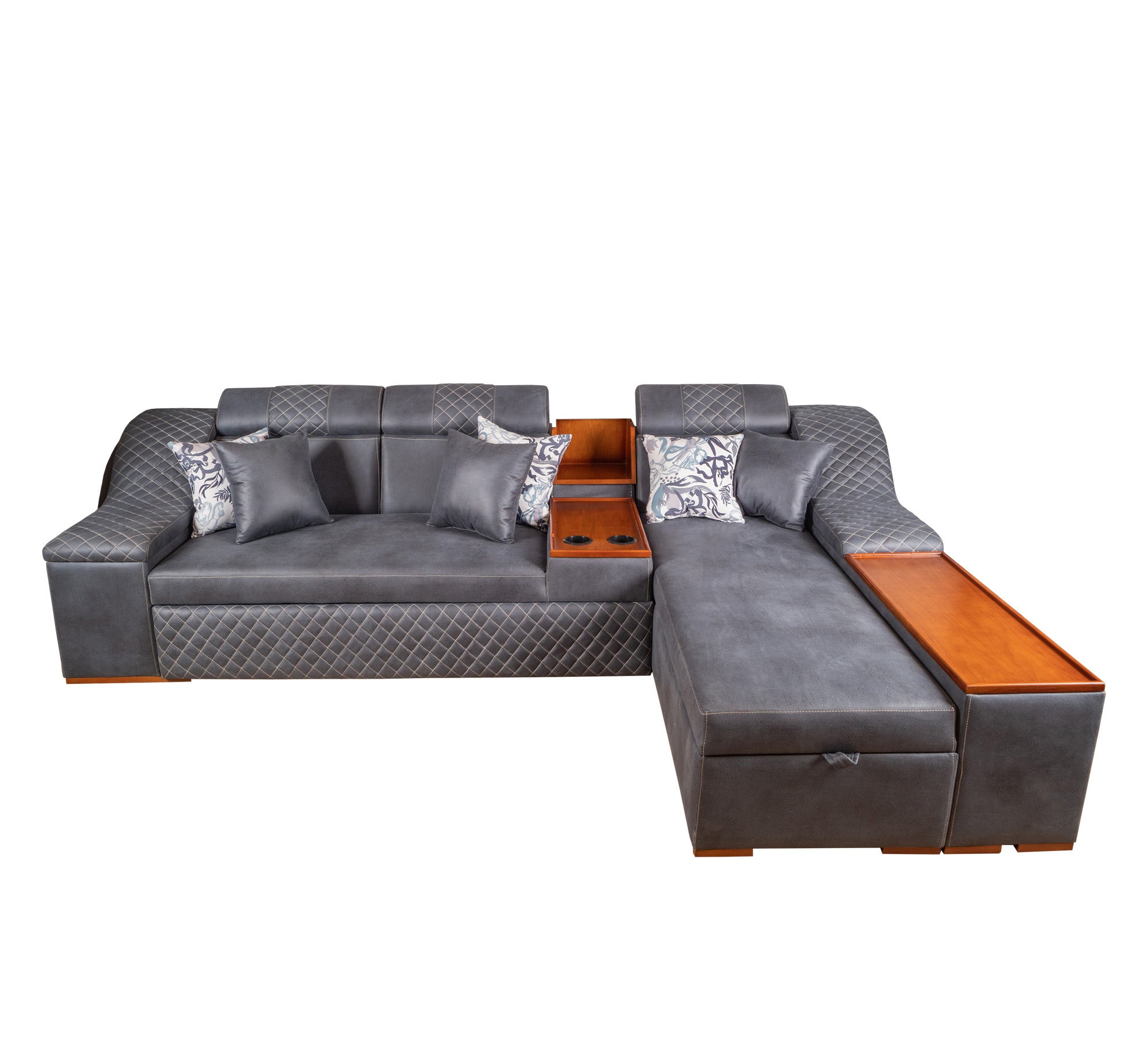Grey Corner Sofa Set, Modern Comfort Redefined - Vitrine Furniture - Living room Sofas