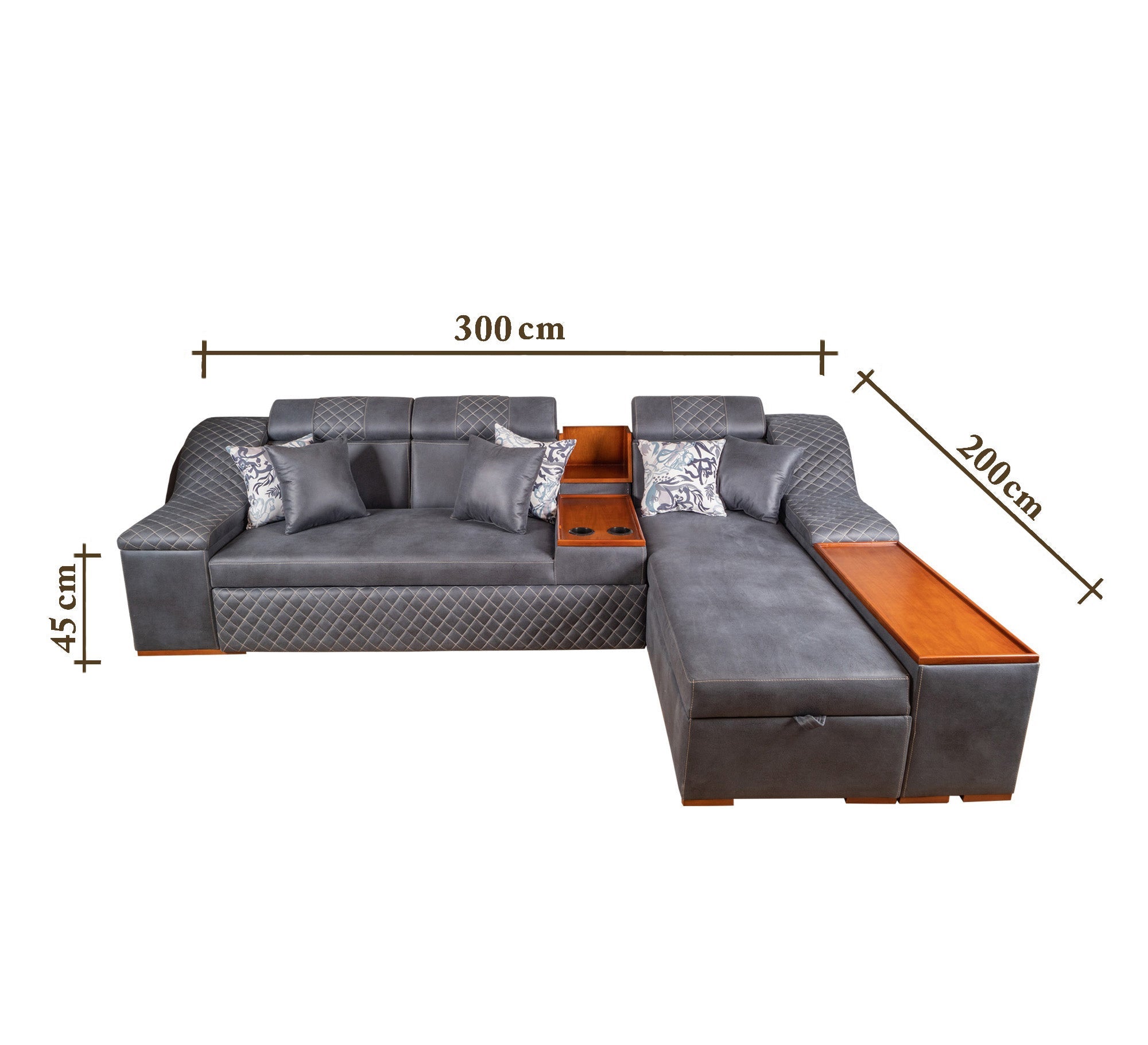 Grey Corner Sofa Set, Modern Comfort Redefined - Vitrine Furniture - Living room Sofas
