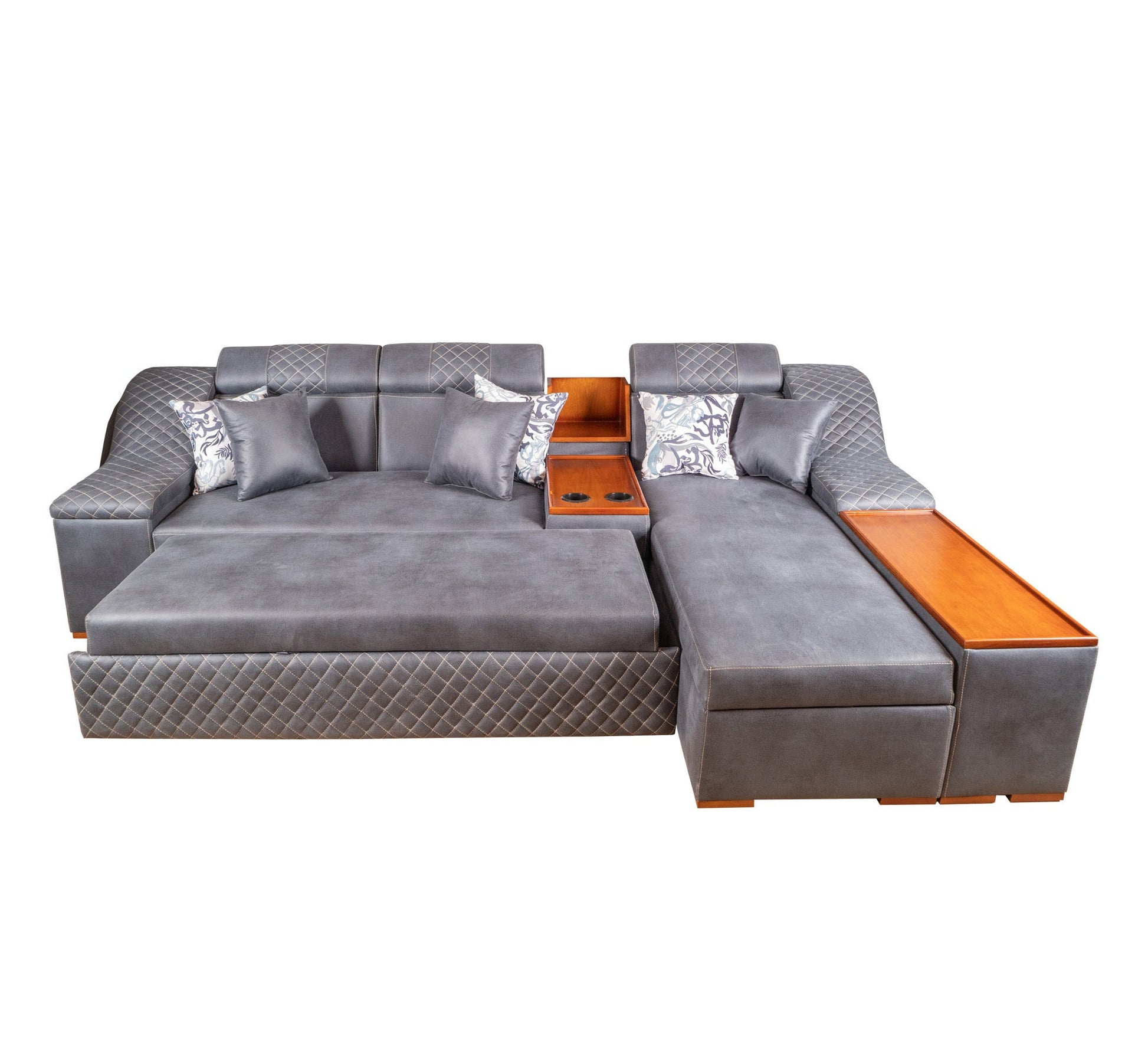 Grey Corner Sofa Set, Modern Comfort Redefined - Vitrine Furniture - Living room Sofas