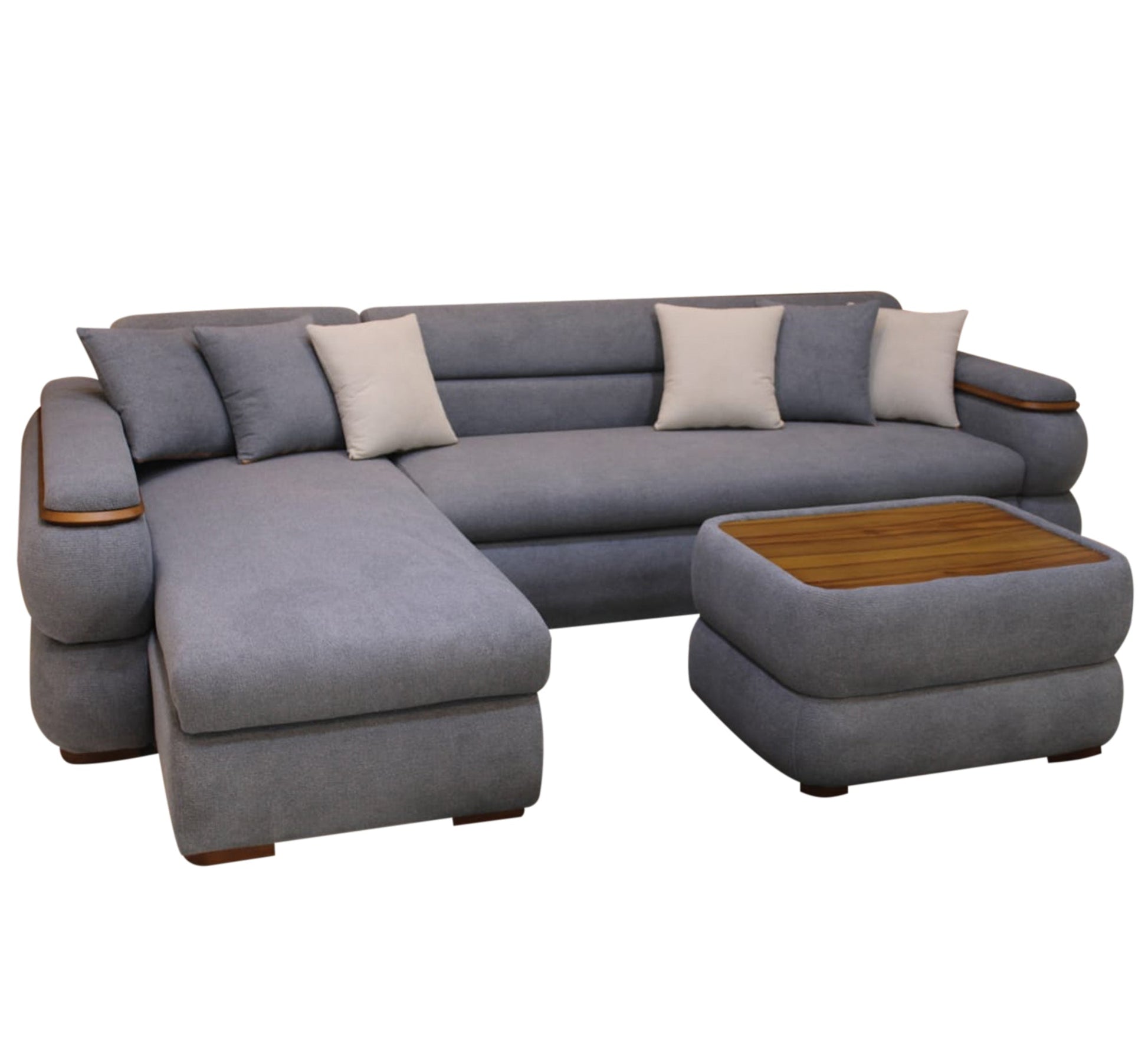 Grey corner with pillows - Vitrine Furniture - Furniture