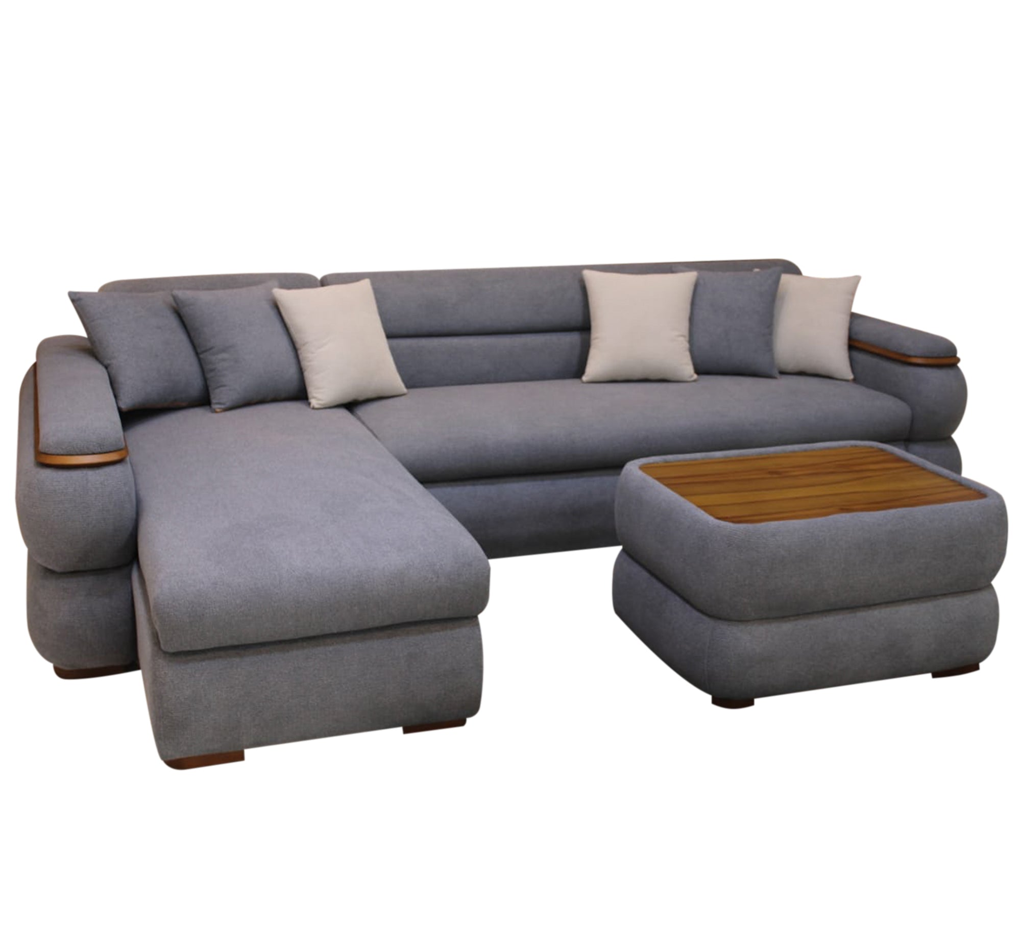 Grey corner with pillows - Vitrine Furniture - Furniture