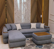Grey corner with pillows - Vitrine Furniture - Furniture