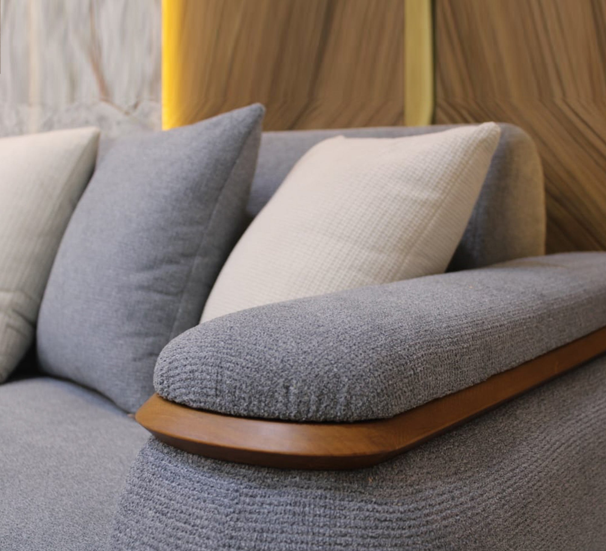 Grey corner with pillows - Vitrine Furniture - Furniture