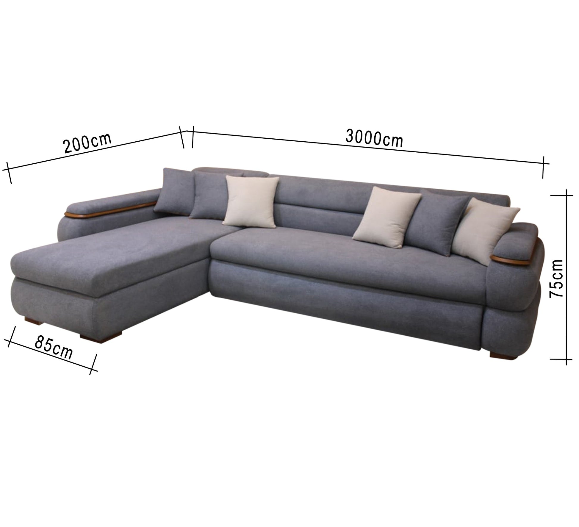 Grey corner with pillows - Vitrine Furniture - Furniture