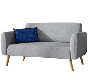 Grey double sofa with wooden legs - Vitrine Furniture - Sofas