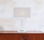 Grey lampshade with geometric base - Vitrine Furniture - Lighting