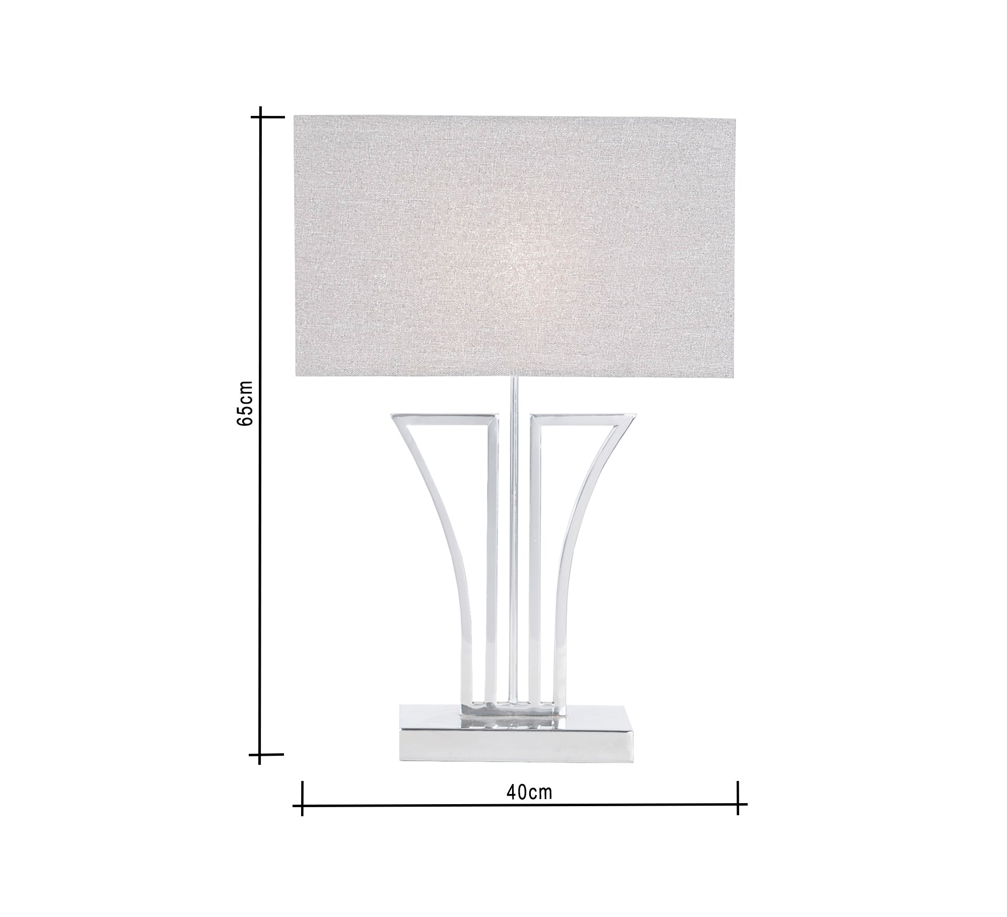 Grey lampshade with geometric base - Vitrine Furniture - Lighting