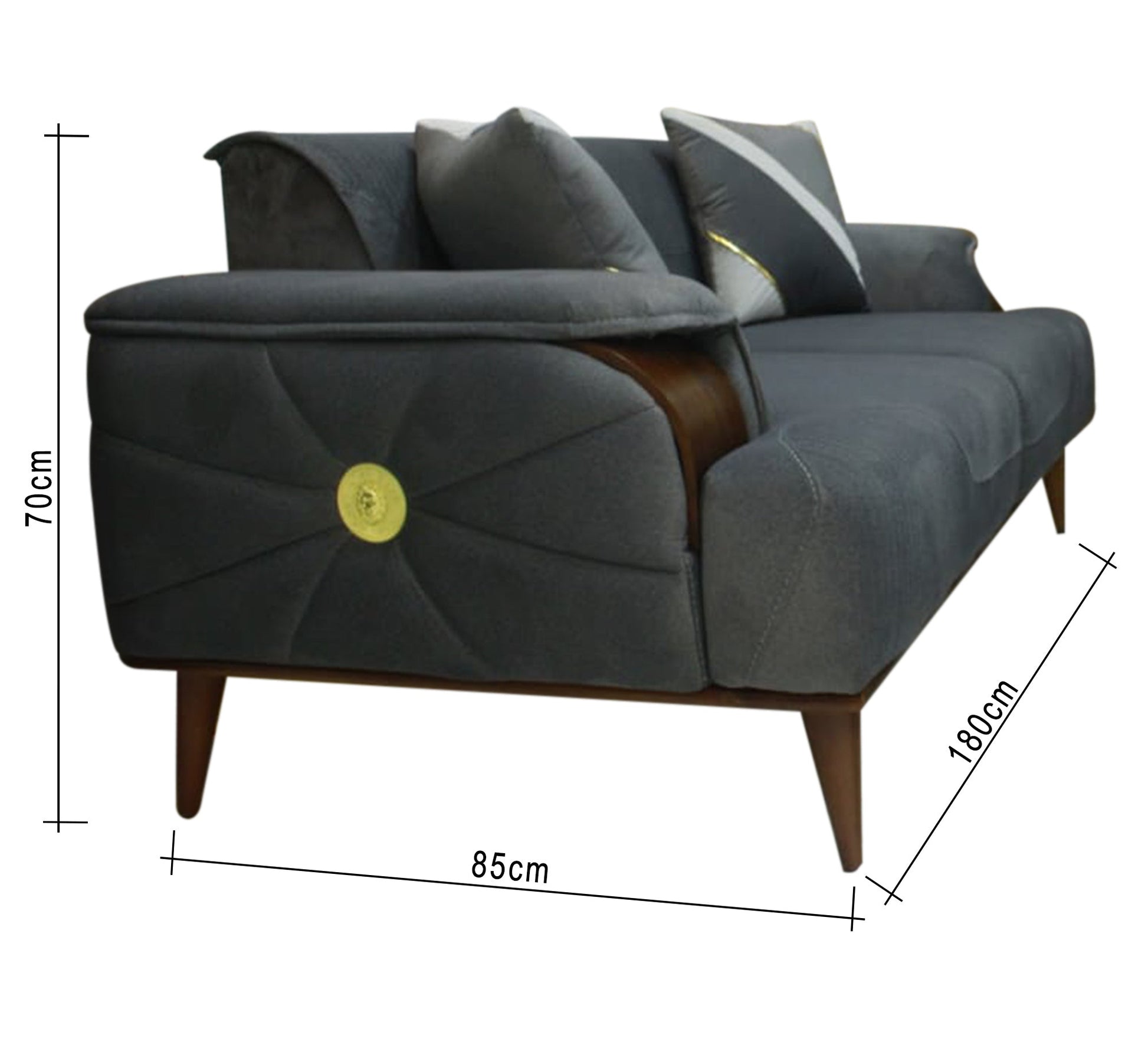 Grey living room with raised legs - Vitrine Furniture - Furniture