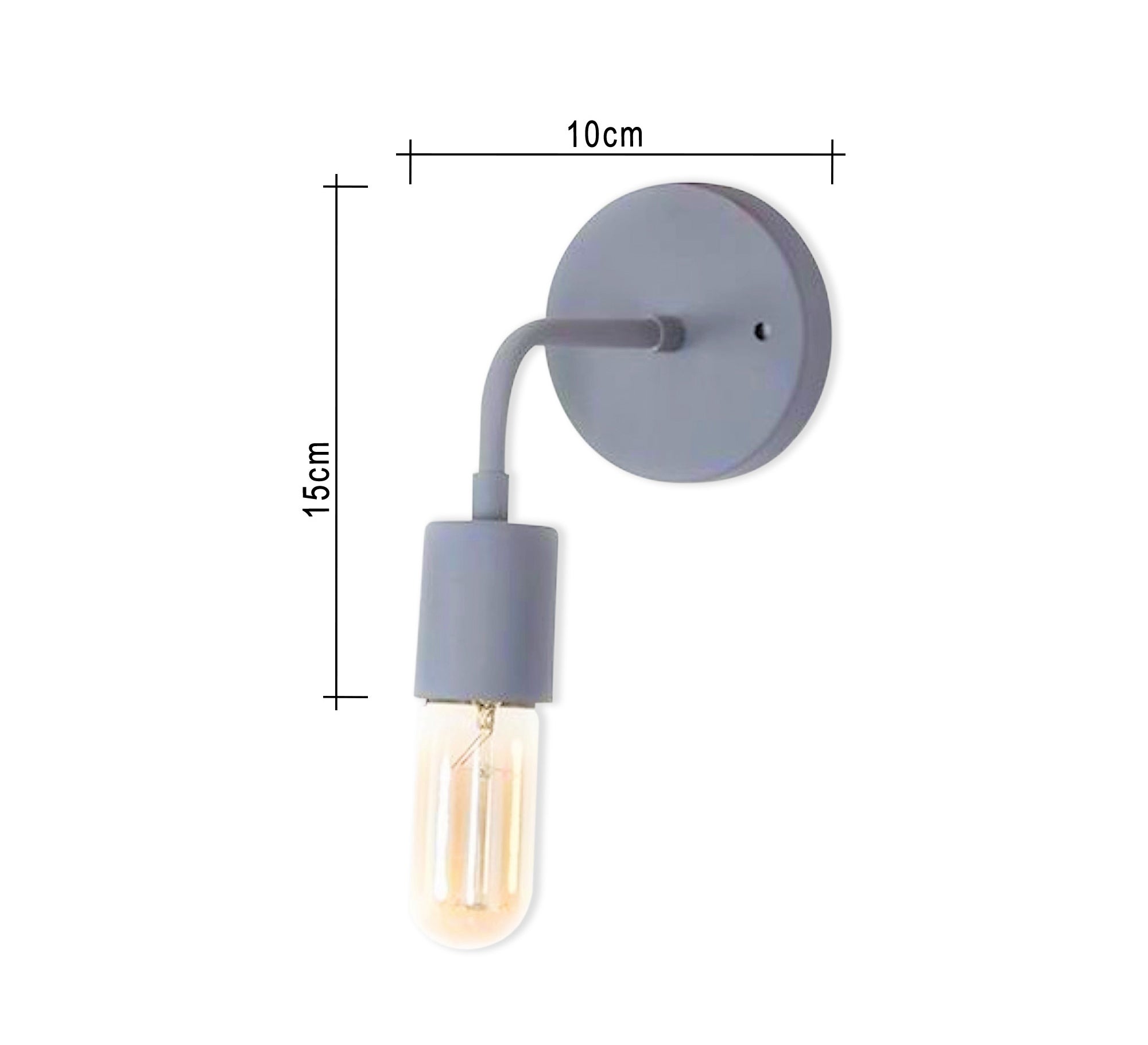 Grey Metal Wall Lamp - Vitrine Furniture - Lighting