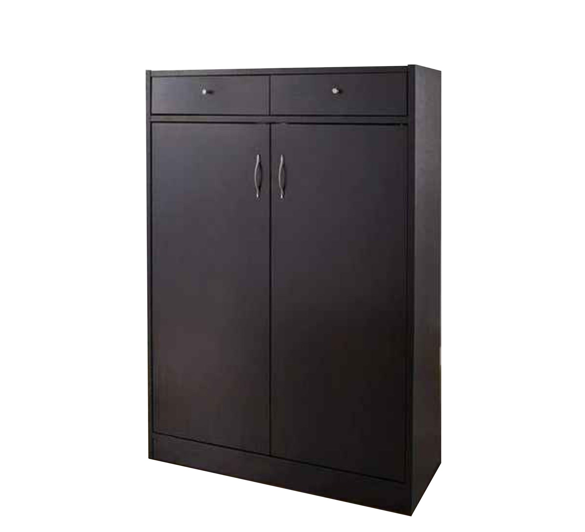 Grey Shoe rack with two drawers and two shelves - Vitrine Furniture - Furniture