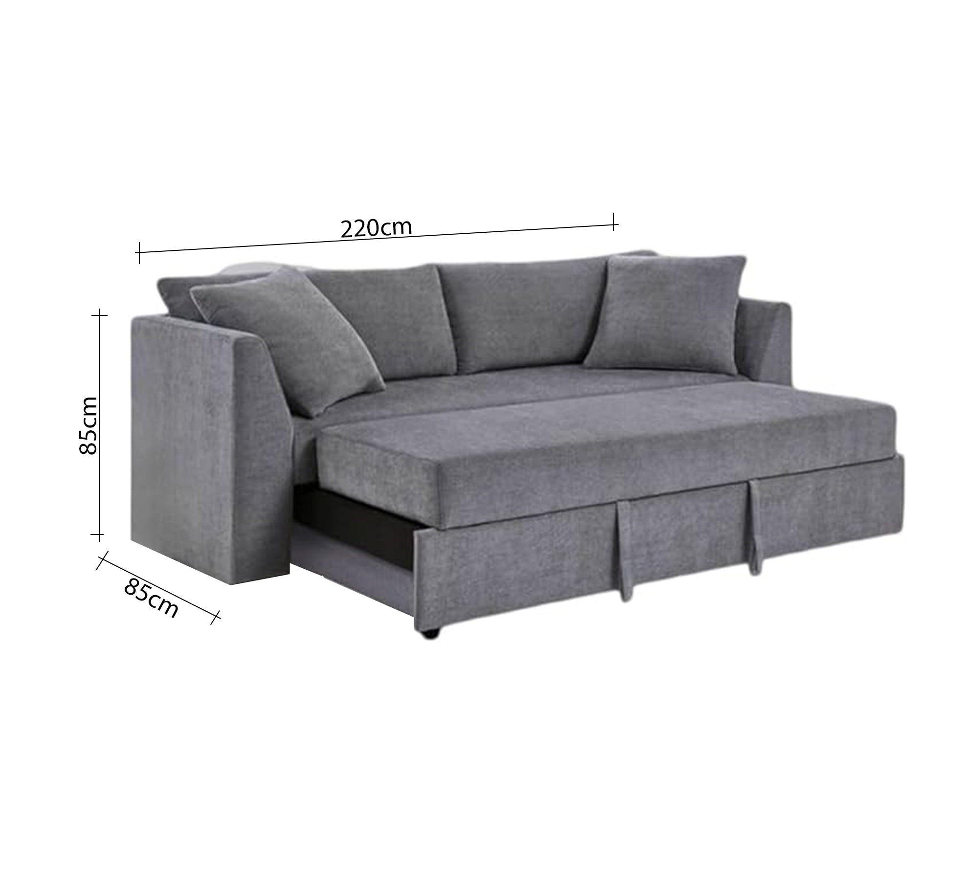 Grey sofa bed - Vitrine Furniture - Furniture
