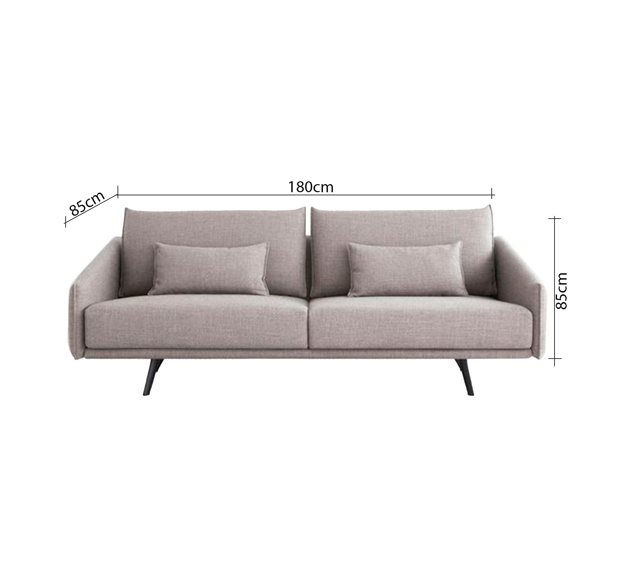 Grey sofa with a simple, light, contemporary design - Vitrine Furniture - Furniture