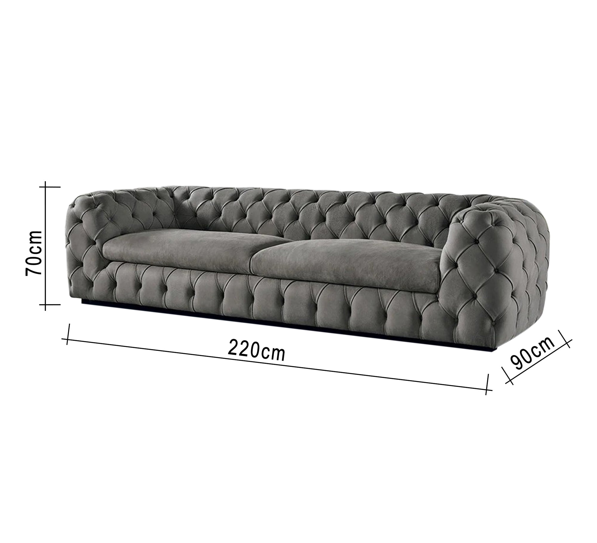 Grey sofa with caputin beads - Vitrine Furniture - Furniture