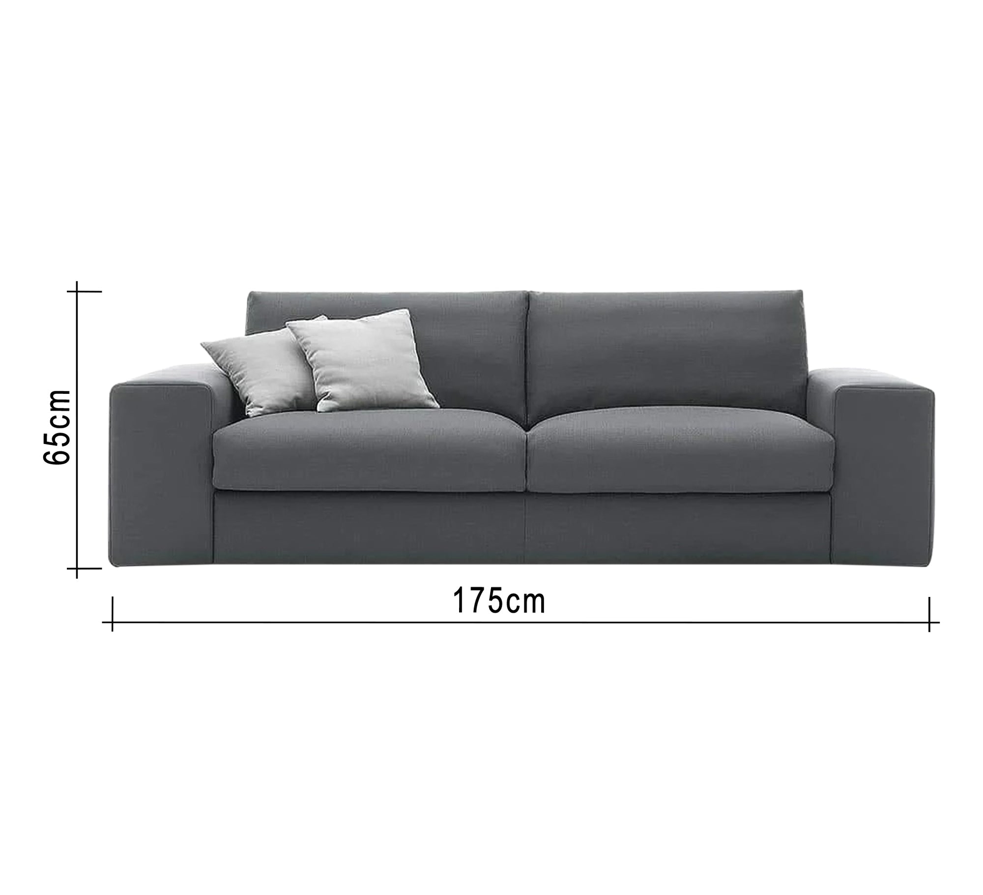Grey sofa with two seats - Vitrine Furniture - Furniture