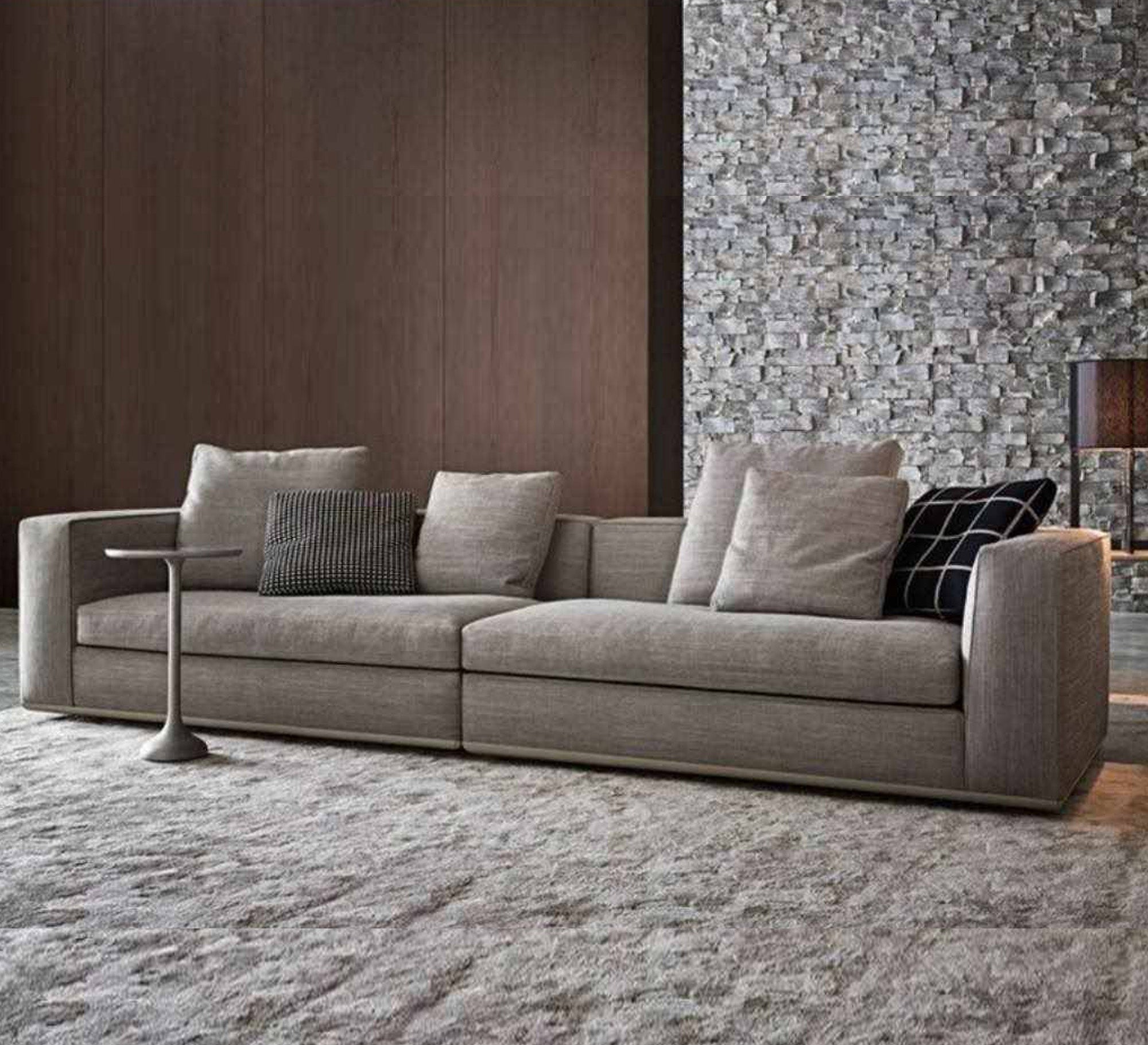 Grey Unique sofa - Vitrine Furniture - L - shape sofa set