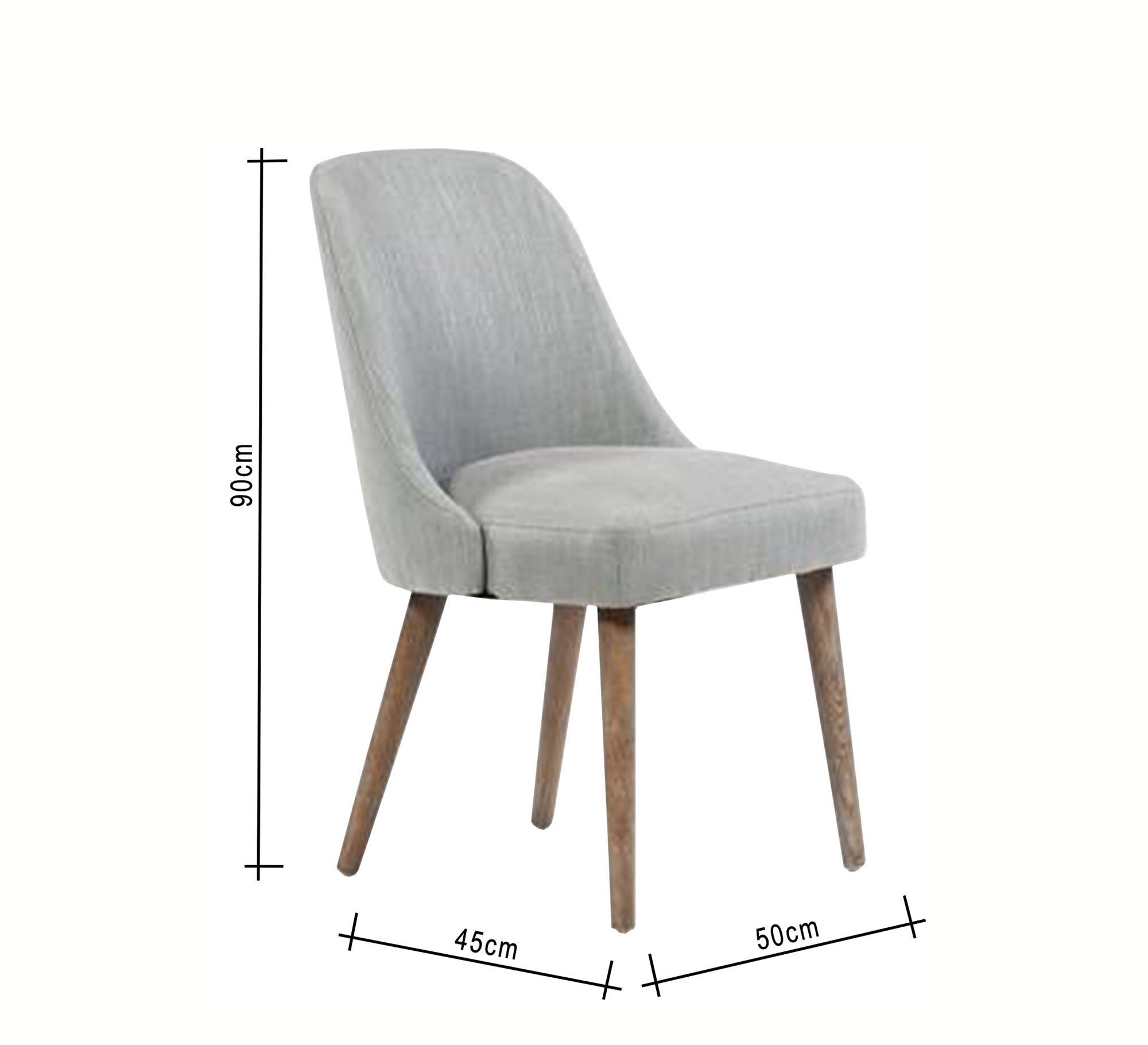Grey upholstered chair - Vitrine Furniture - Furniture