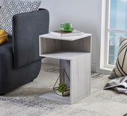 Grey wooden side table in unique design - Vitrine Furniture - Furniture