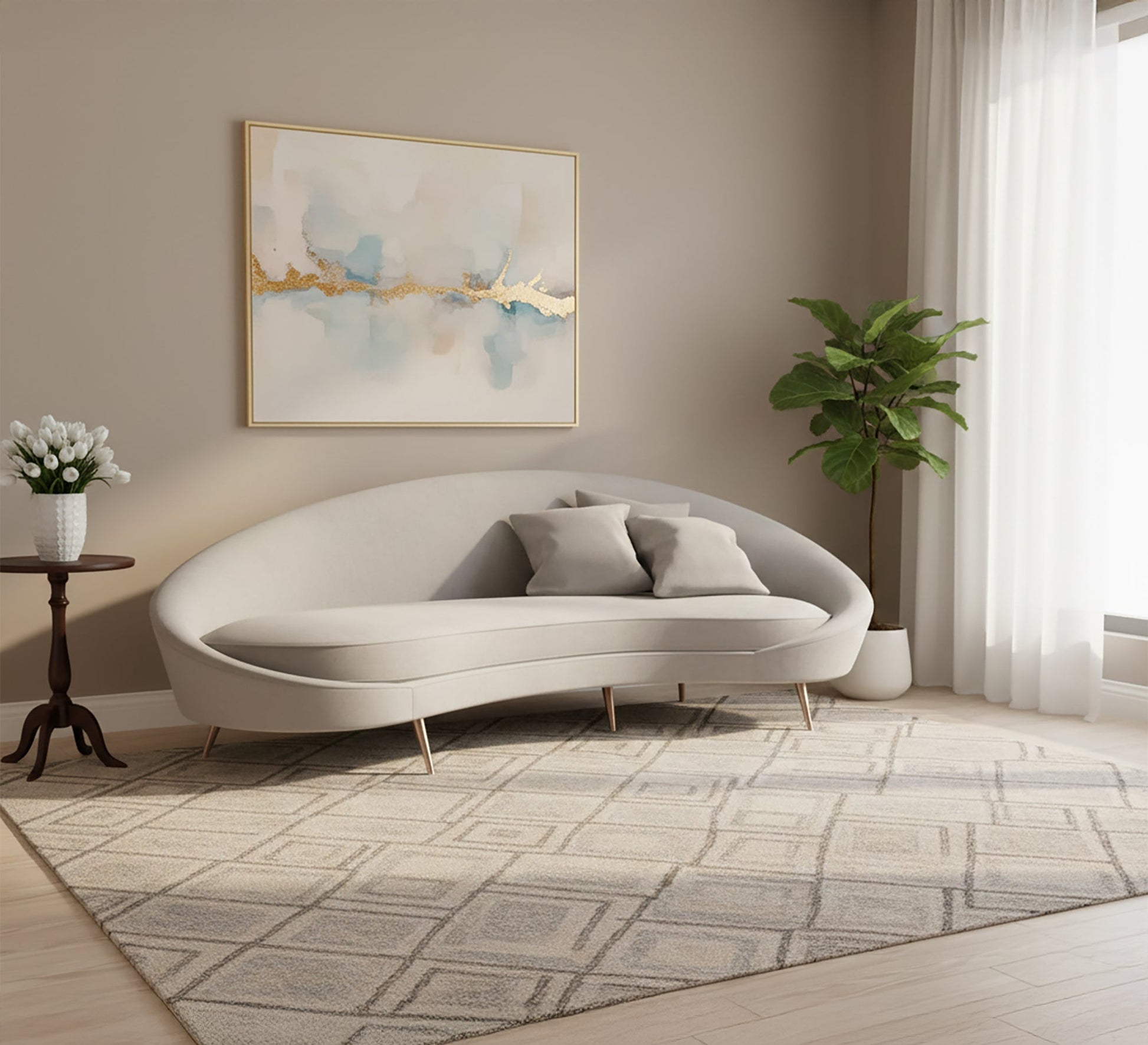 Half - moon shaped sofa - Vitrine Furniture - Living room Sofas