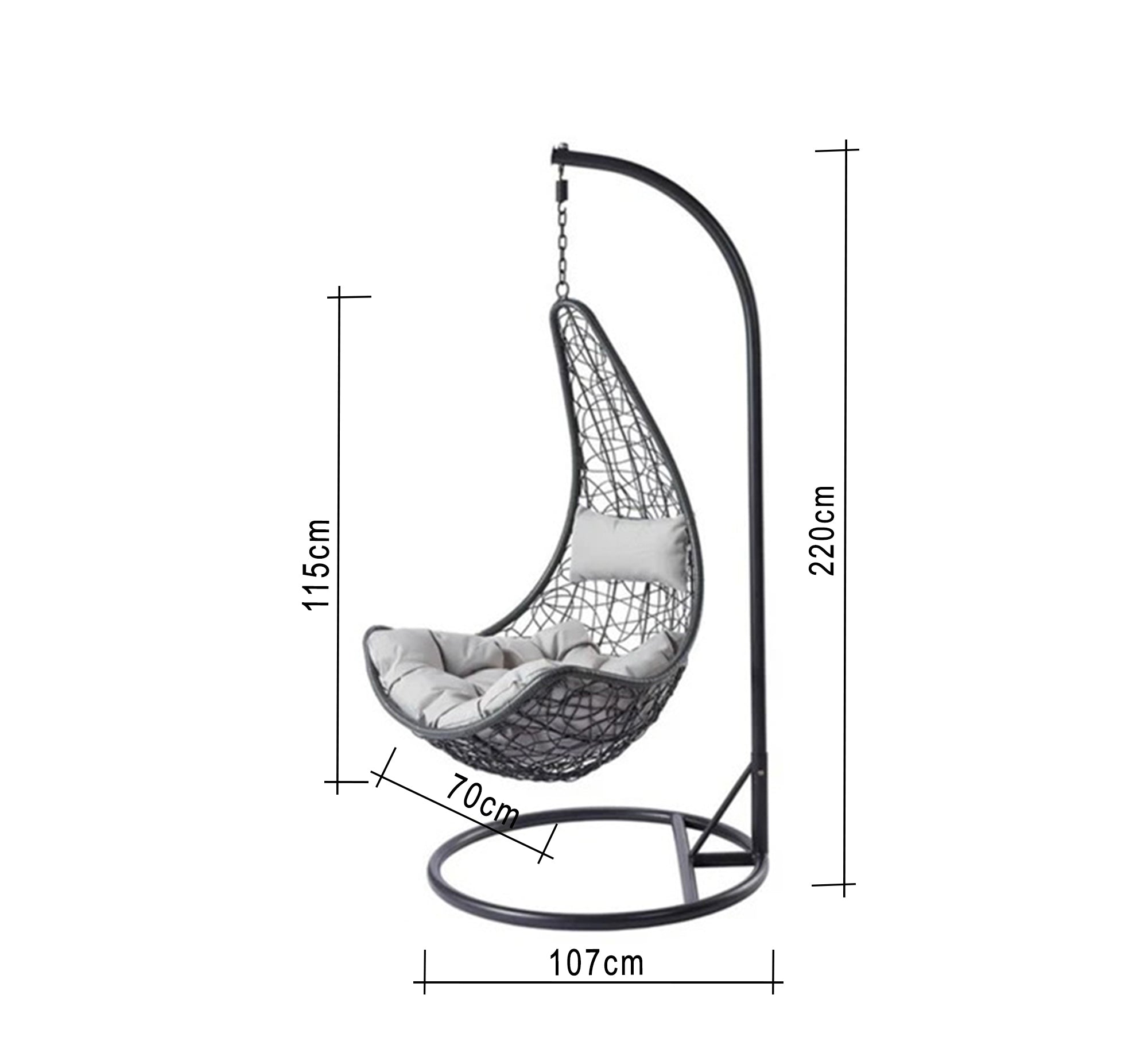 Half moon swing chair - Vitrine Furniture - Outdoor Products
