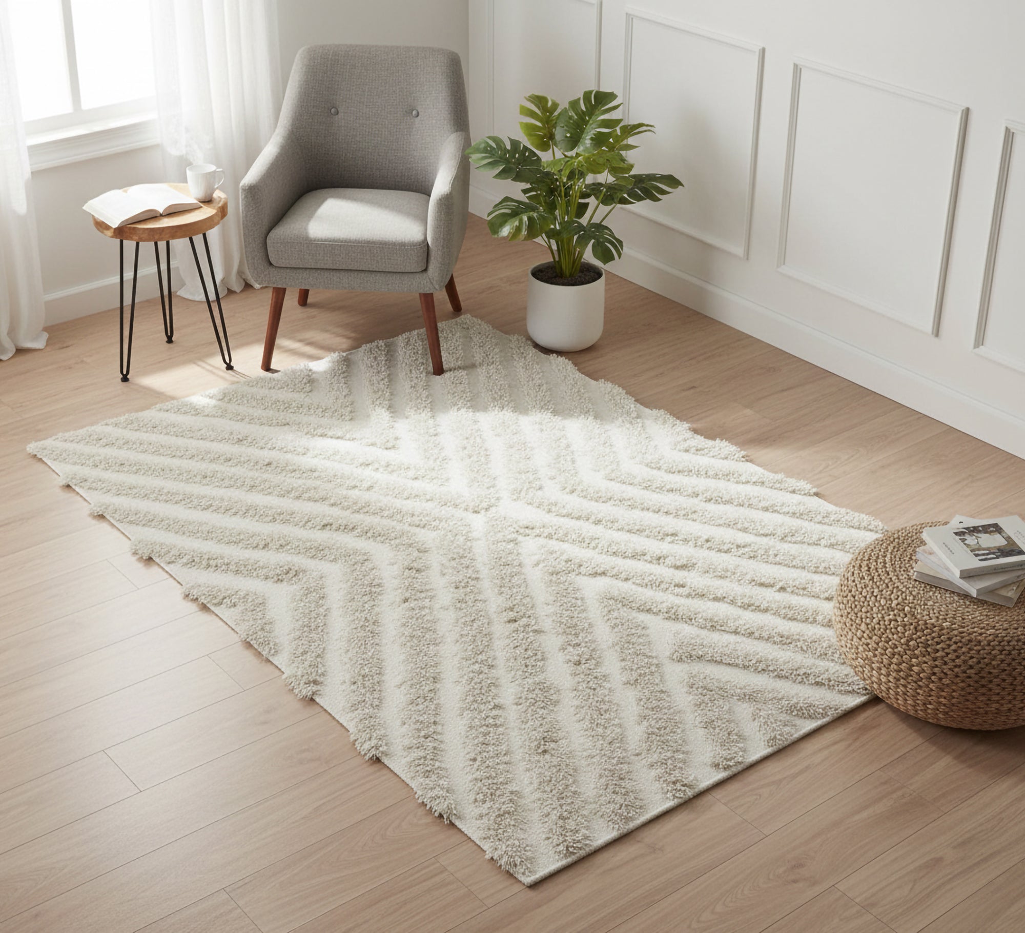 Handmade rug with patterns that give you a distinctive visual depth - Vitrine Furniture - Accessories