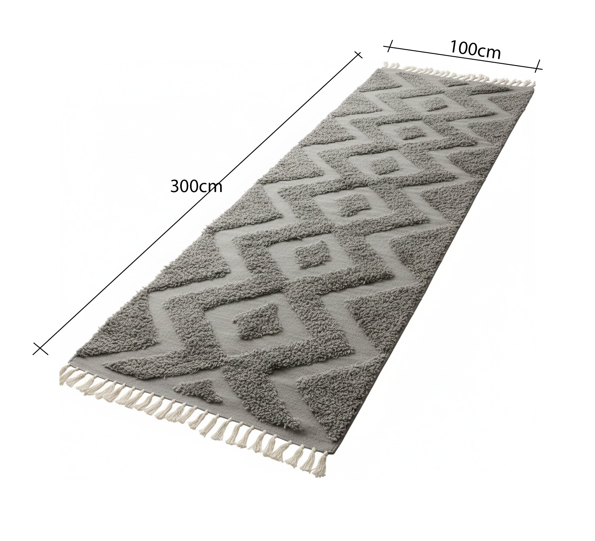 Handmade rug with raised zigzag pattern - Vitrine Furniture - Accessories