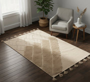 Handwoven rug with a raised zigzag design - Vitrine Furniture - Accessories
