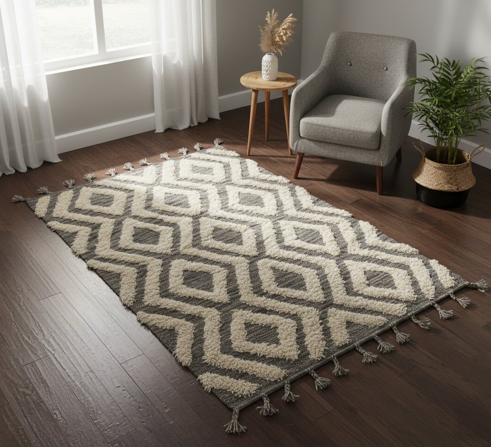 Handwoven rug with a textured finish - Vitrine Furniture - Accessories