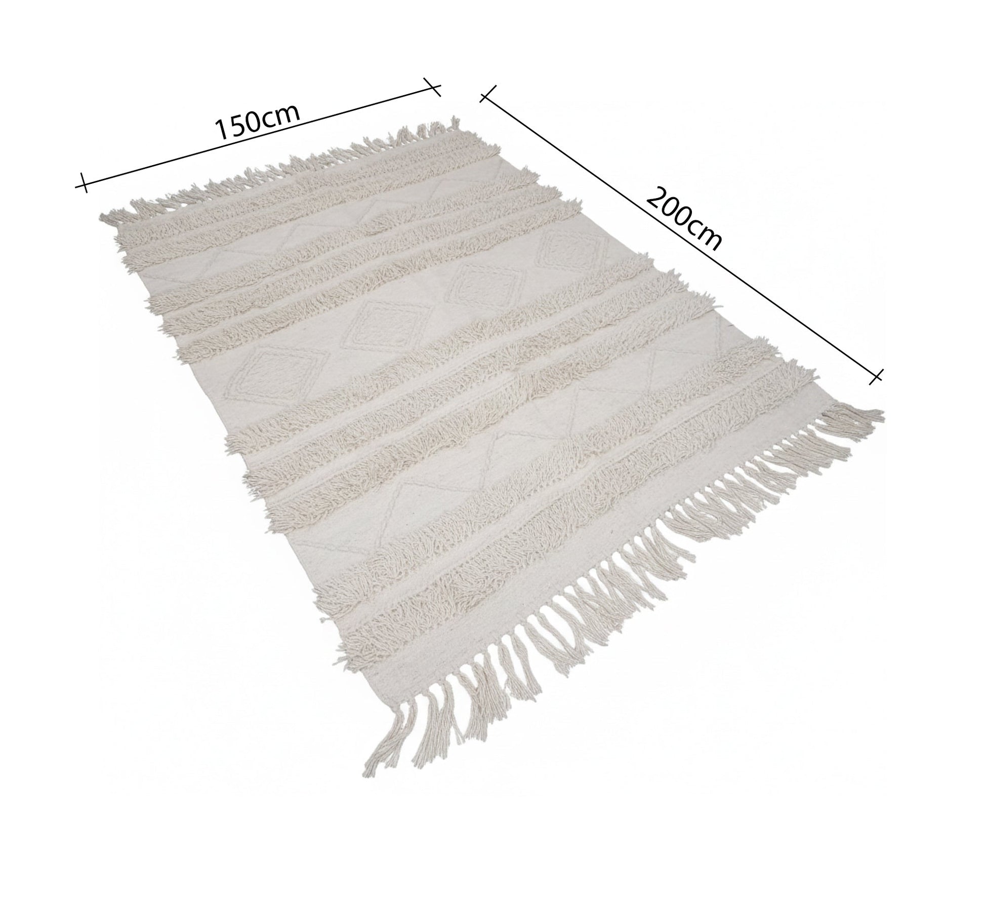 Handwoven rug with parallel stripes - Vitrine Furniture - Accessories