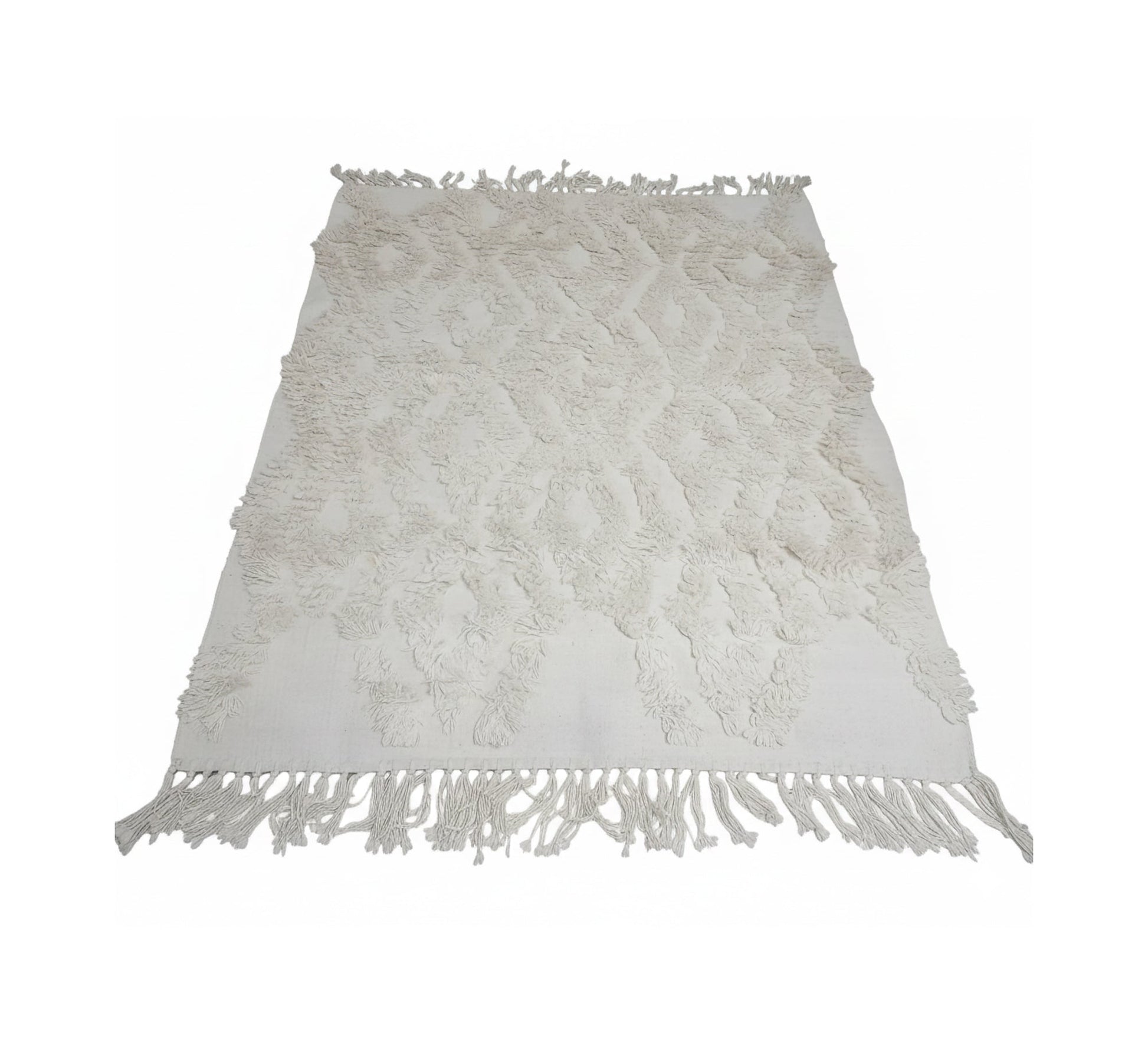 Handwoven rug with raised diamond patterns - Vitrine Furniture - Accessories