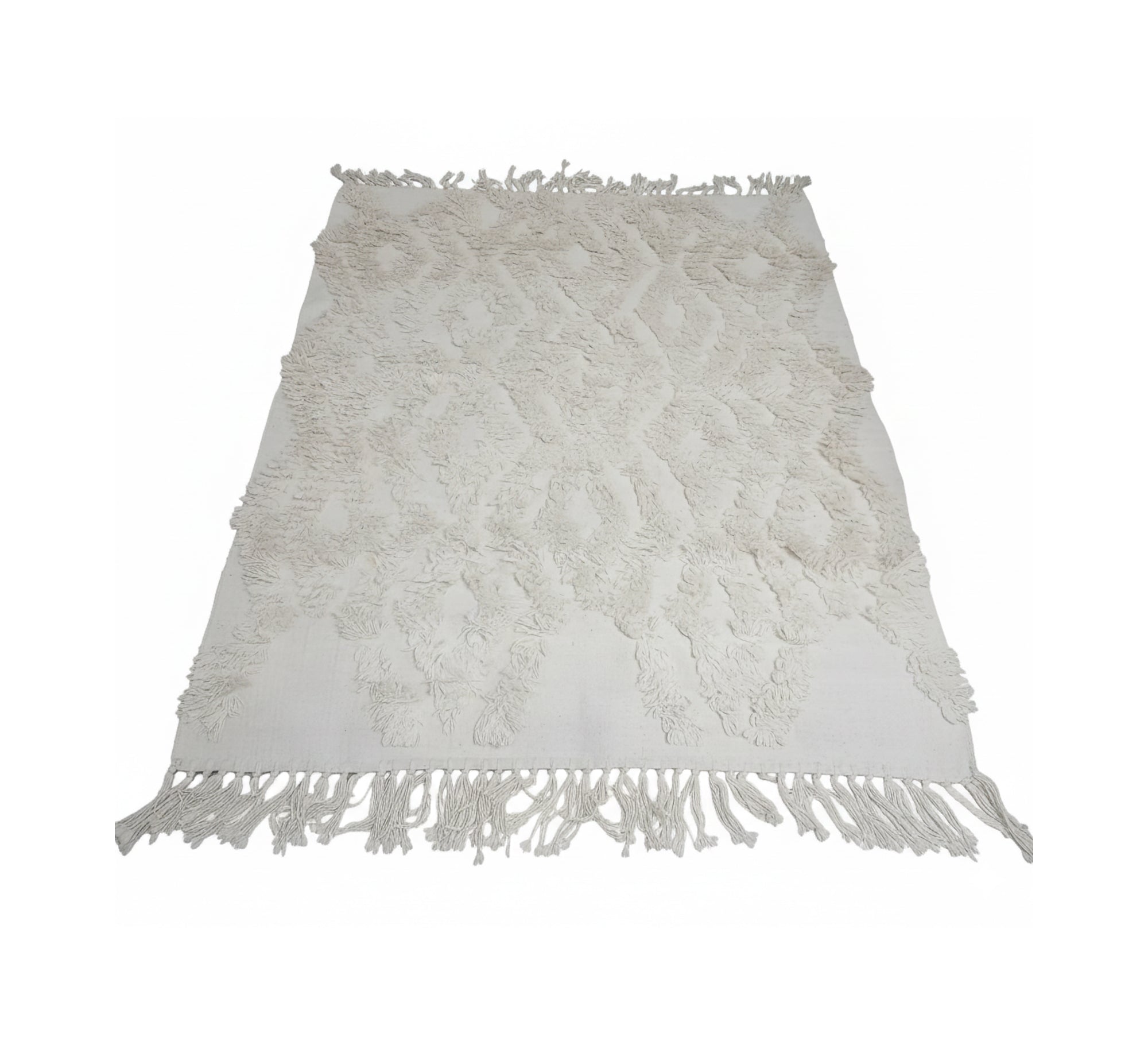 Handwoven rug with raised diamond patterns - Vitrine Furniture - Accessories