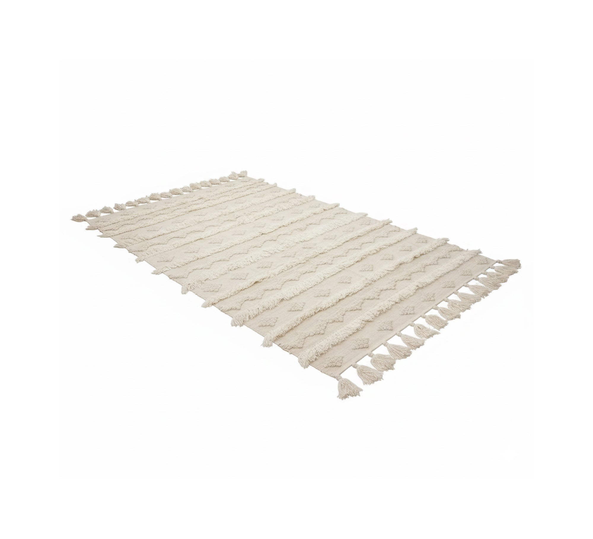 Handwoven rug with short fringes - Vitrine Furniture - Accessories