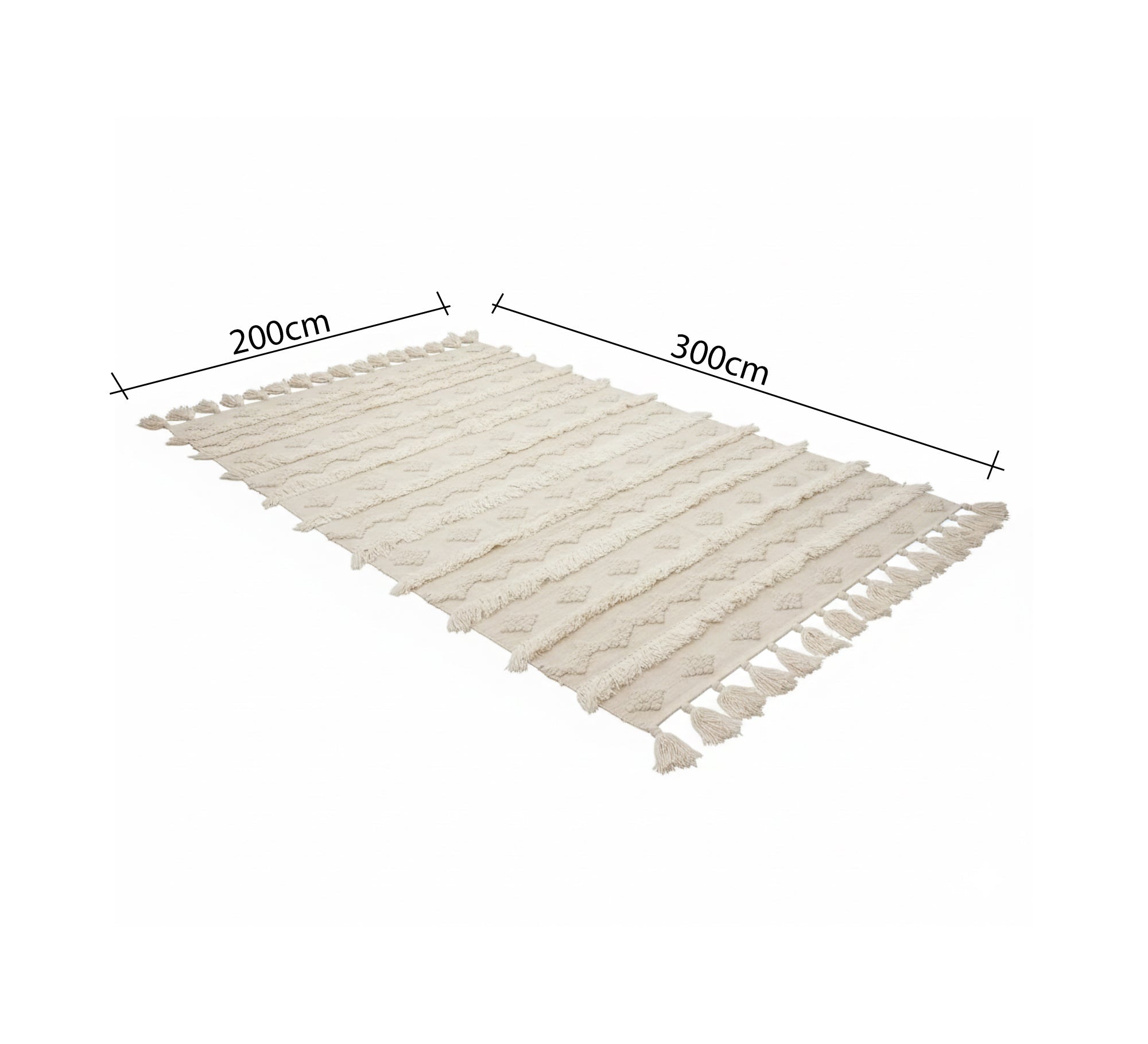 Handwoven rug with short fringes - Vitrine Furniture - Accessories