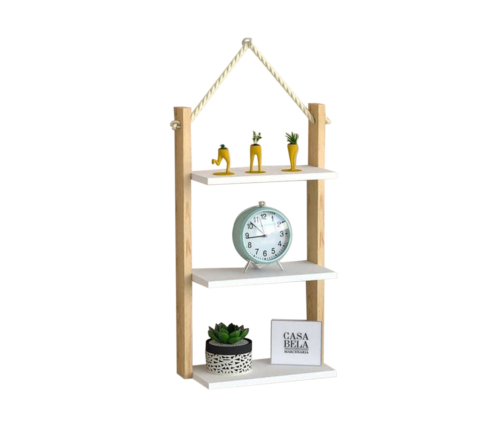 Hanging Shelves, Rustic Swing Rope Charm - Vitrine Furniture - Furniture