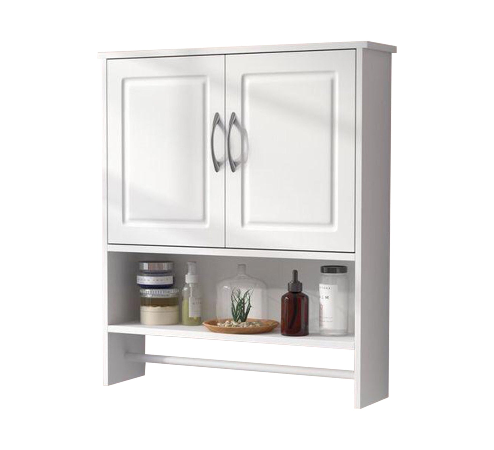 Hanging storage unit with shelf and towel rack - Vitrine Furniture - Furniture