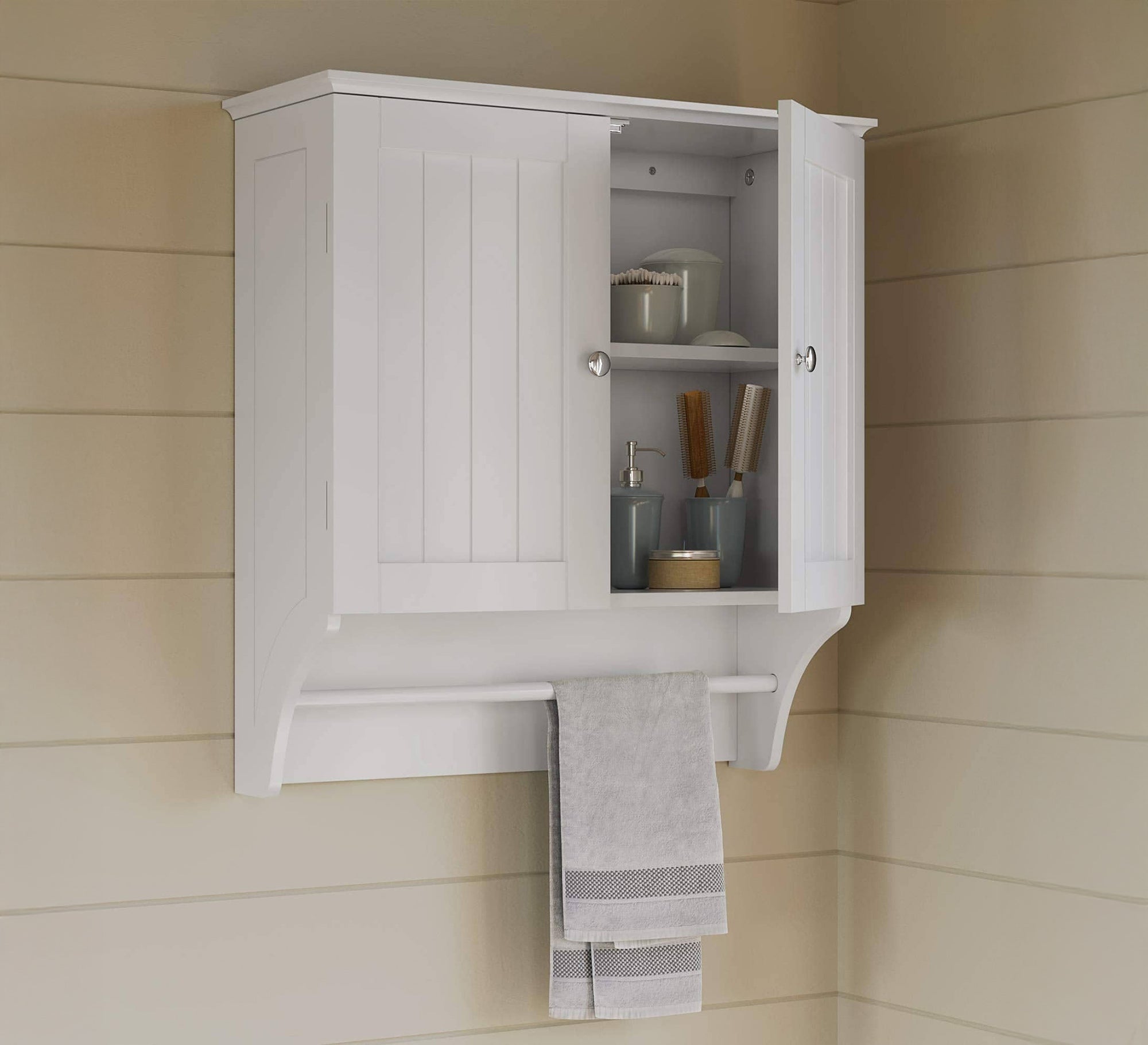 Hanging storage unit with towel rack - Vitrine Furniture - Furniture